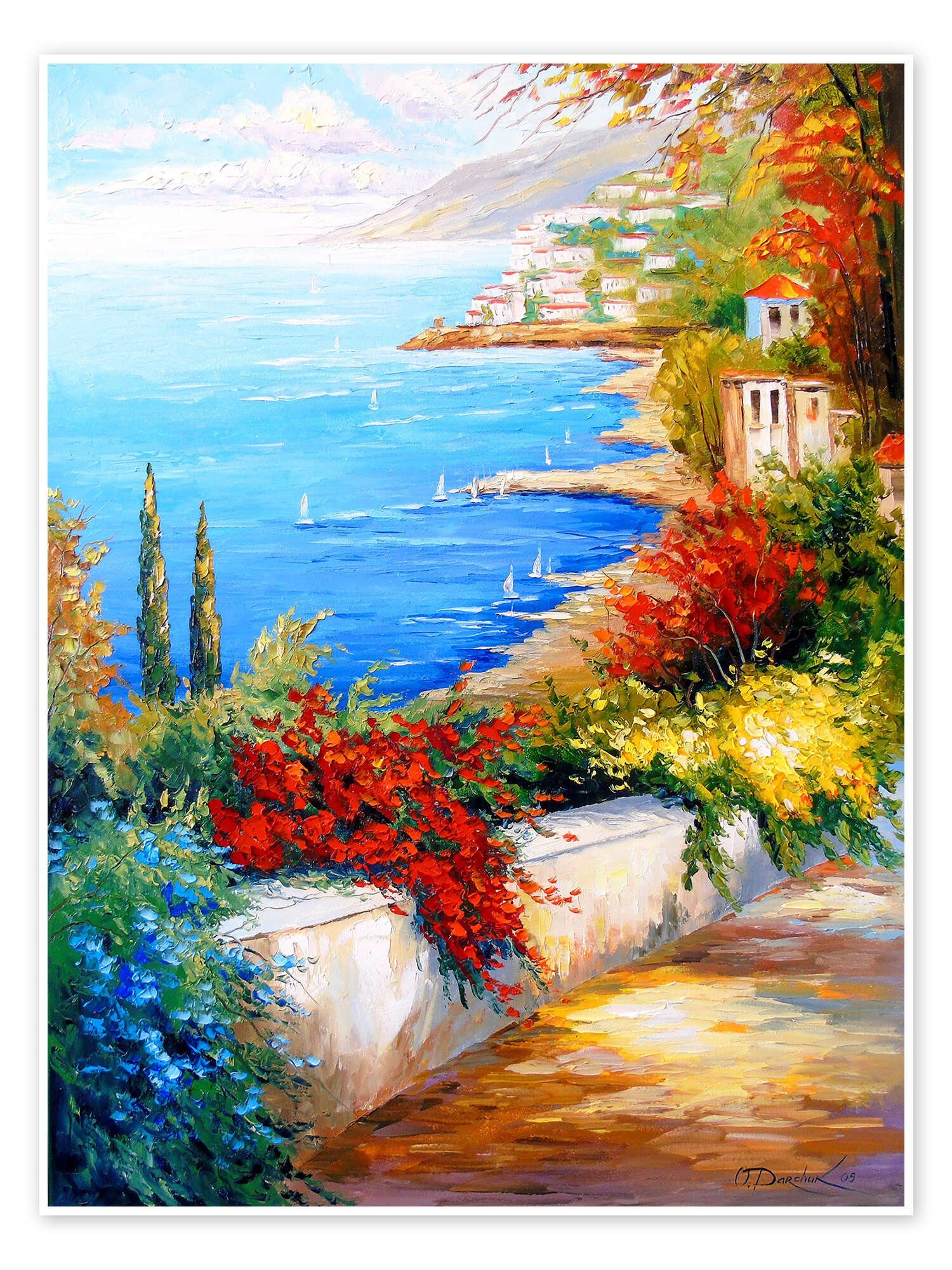 Posterlounge Wandbild Mittag am Meer, Olha Darchuk, erhältlich als Плакат, Leinwandbild, Wandsticker oder Acrylglasbild