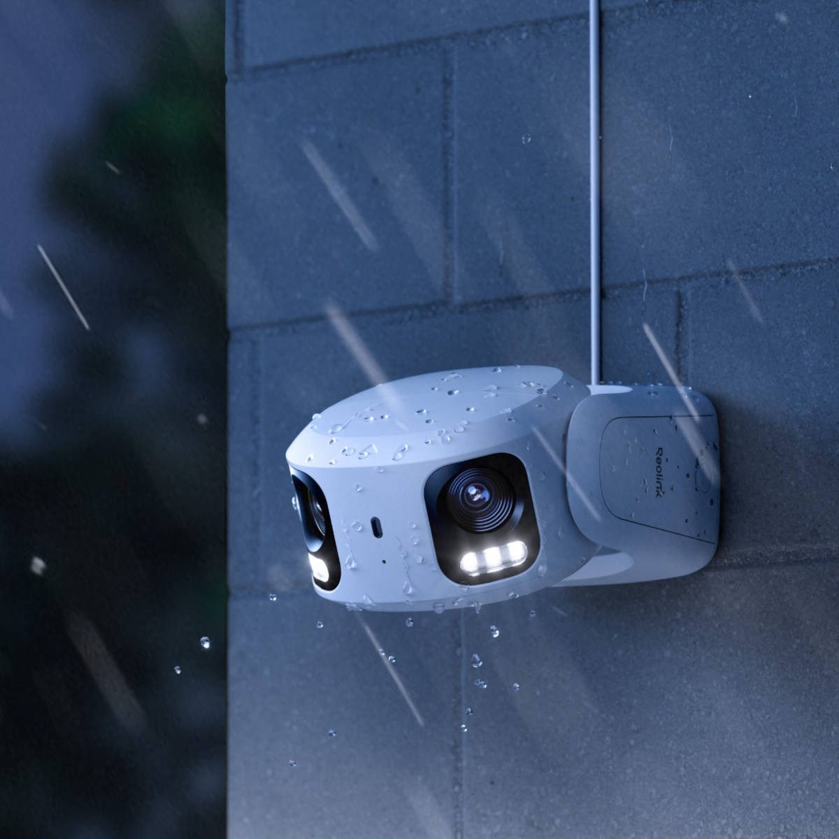 Reolink Überwachungskamera Professional Series RP-PCT8MD - 4K PoE-Kamera mit 180° Dual-Objektiv (Außenbereich, Innenbereich, Farbnachtsicht, KI-Erkennung, Zwei-Wege-Audio, wetterfest)
