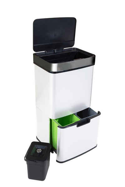 Ribelli Mülltrennsystem Sensor Мусорные урны 72 L, 4 Fächer, Weiß