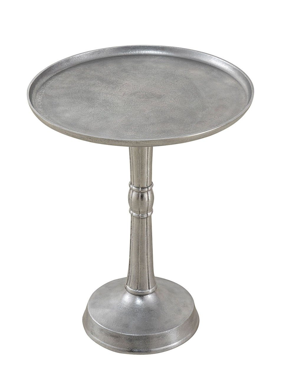 tinkaro Beistelltisch MARTINE Aluminium Couchtisch Silber (1-St)