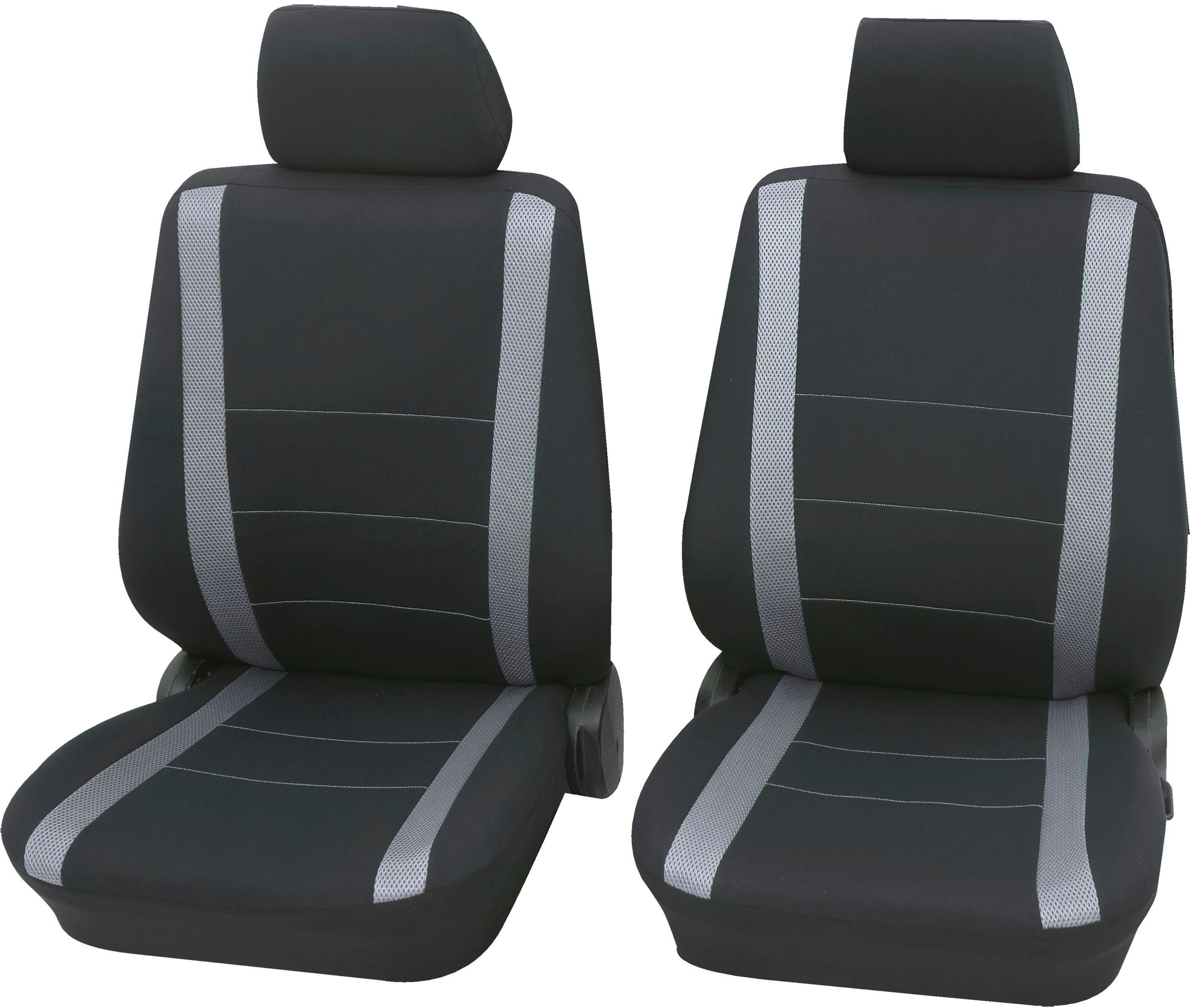 Walser Premium Sitzauflage Auto Kimi, Sitzschoner Auto schwarz/blau,  Vergleichssieger* Auto Sitzauflagen, Sitzbezug Auto Vordersitze, Schonbezug