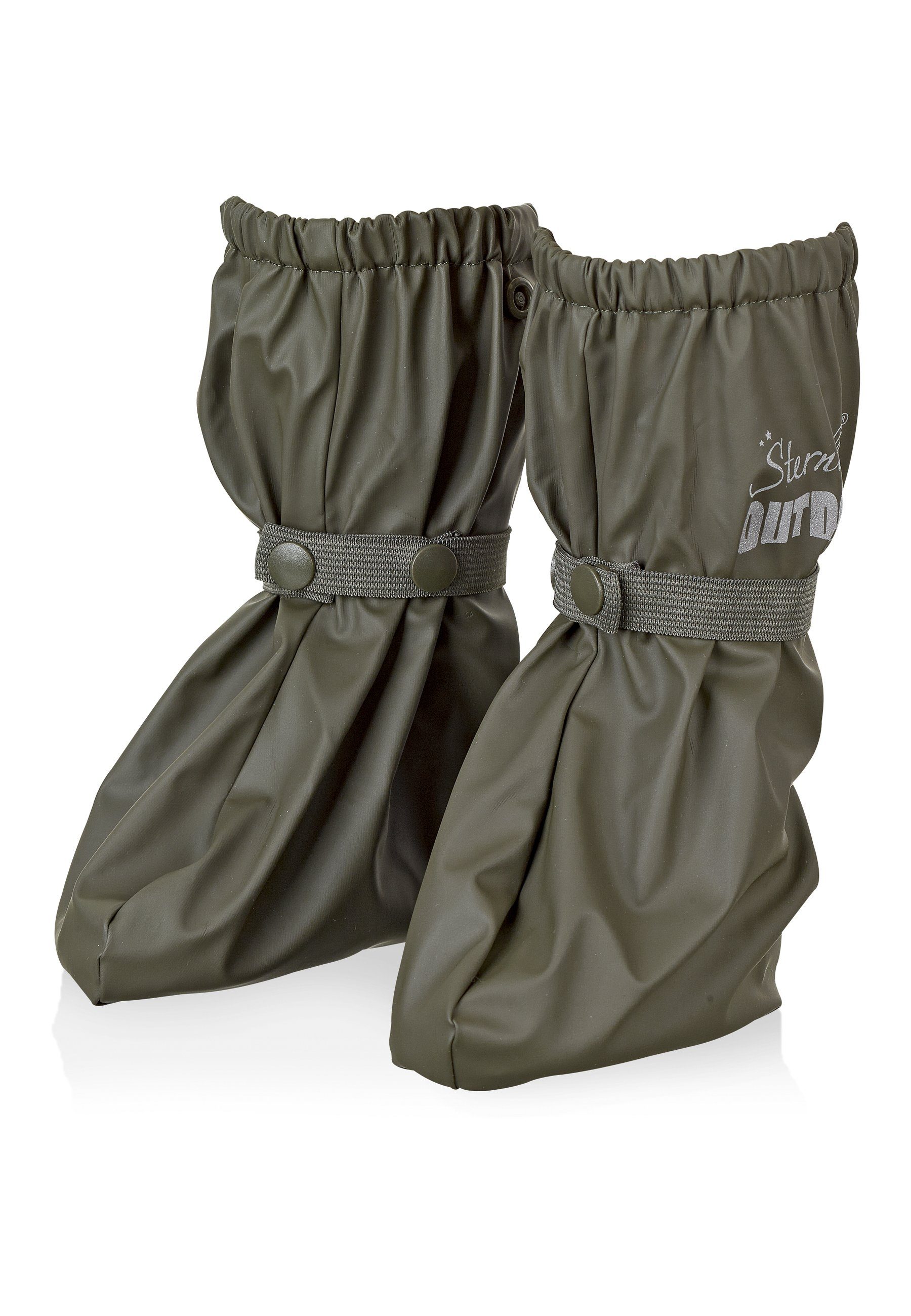 Sterntaler® Regenhose Regen-Überschuh Regenüberschuh gefüttert, Gummistiefel) wasserdicht, (2-tlg., Druckknöpfen mit Kinder Regenschuhe gefüttert bunt Gummistiefel