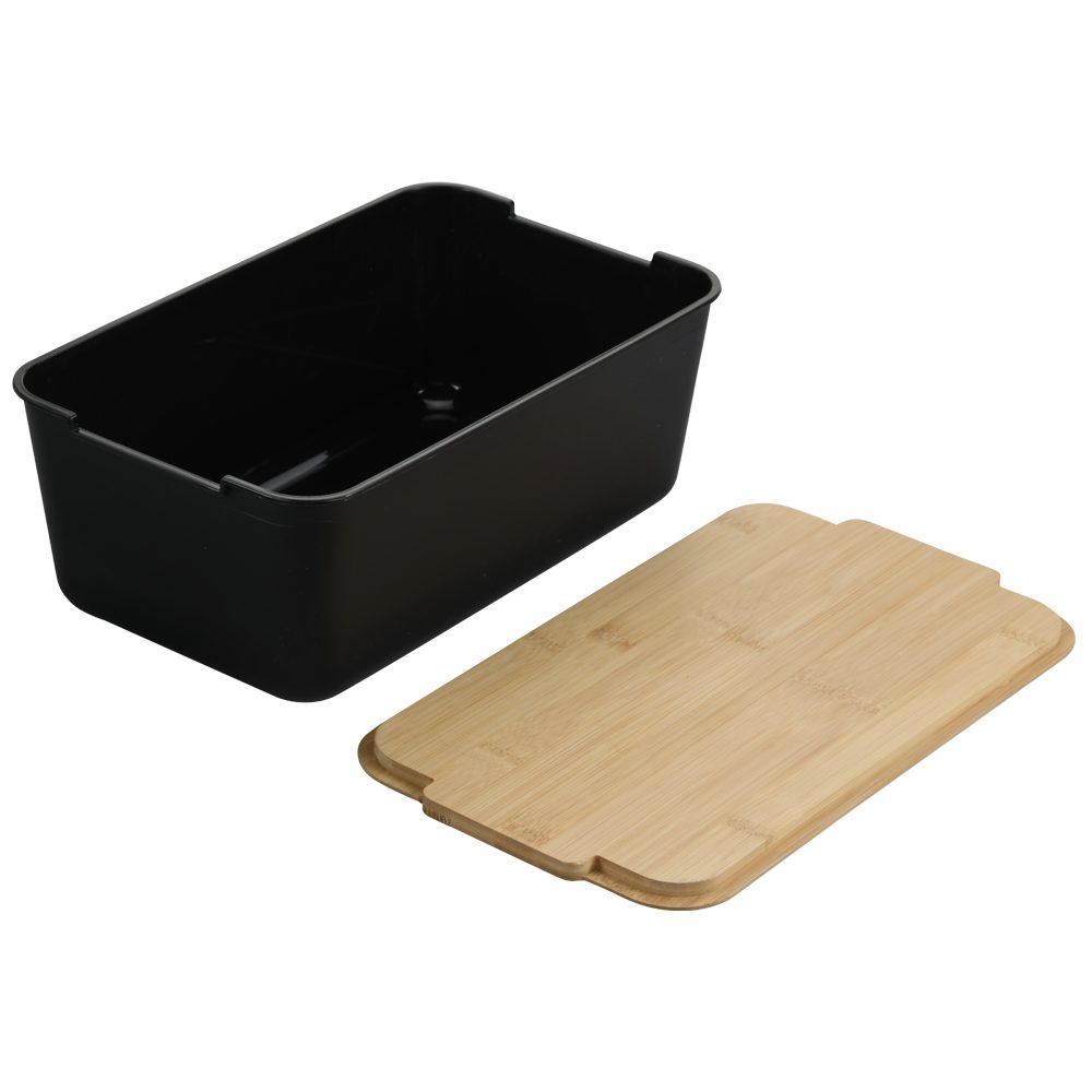 KESPER® Brotkasten Brotbox, Bambus, Kunststoff, (1-tlg), Deckel als Schneidebrett verwendbar