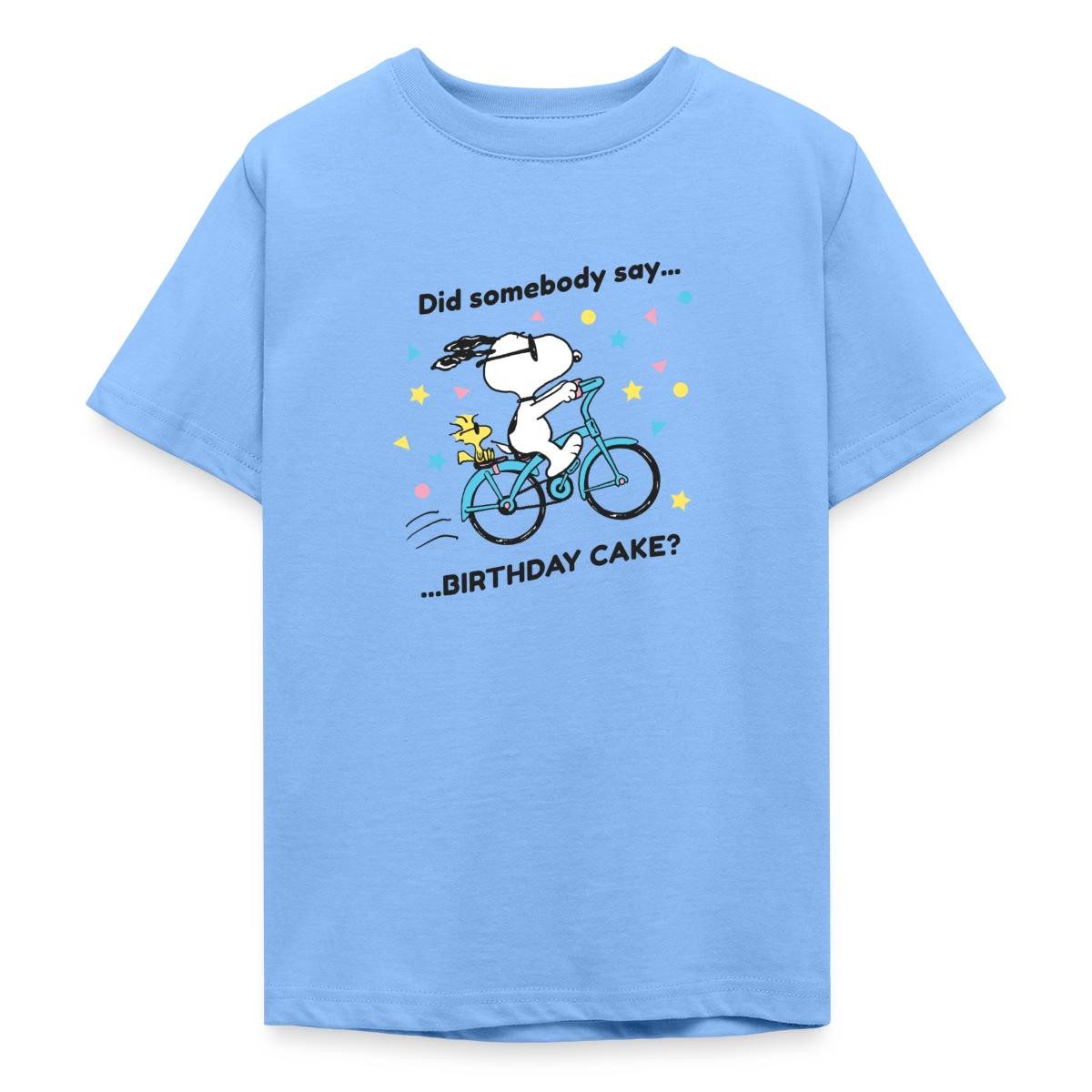 Spreadshirt T-Shirt Peanuts Snoopy Auf Fahrrad Geburtstagsdesign Teenager T-Shirt (1-tlg)