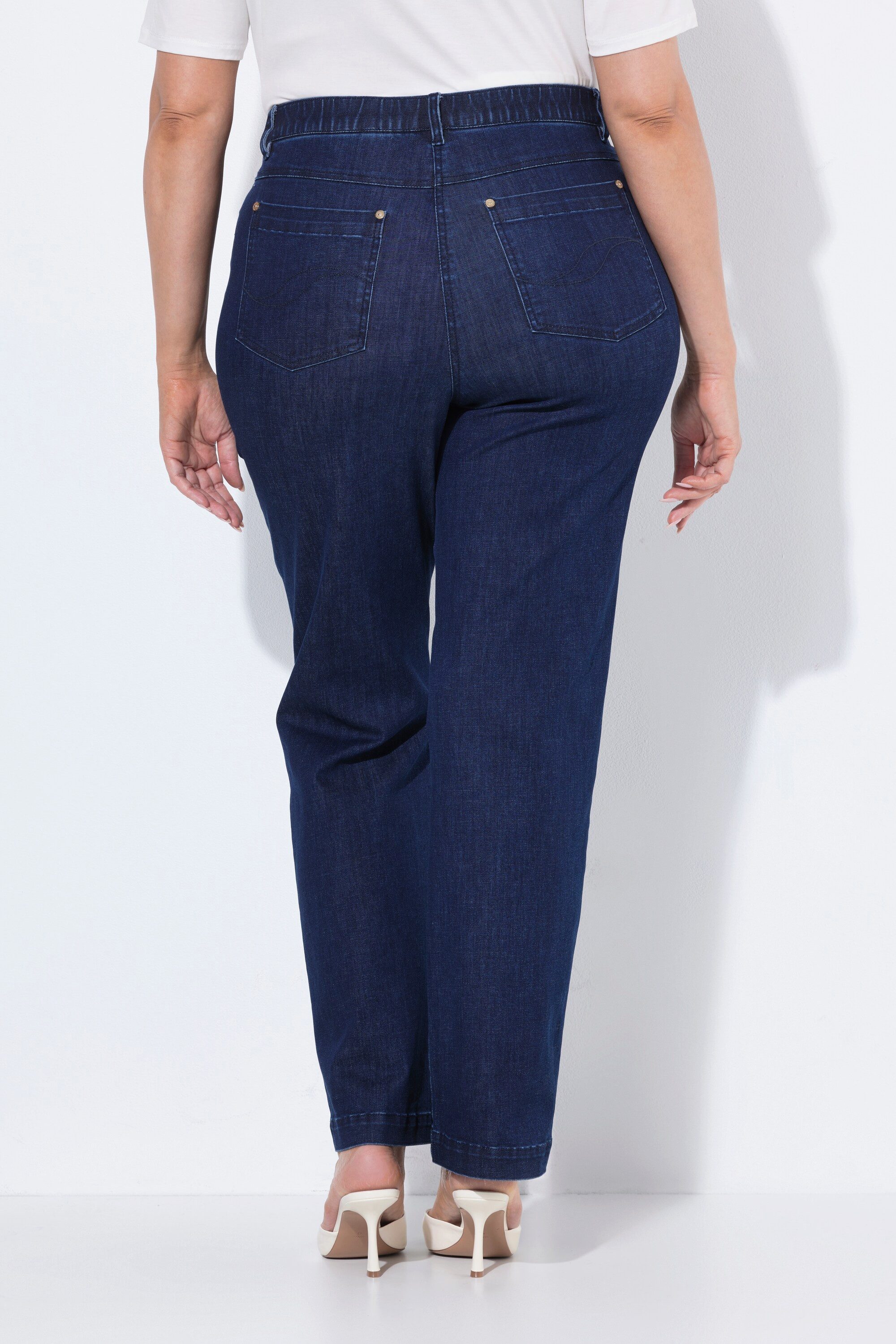 Ulla Popken 5-Pocket-Jeans CoolMax-Jeans Mandy gerades Bein Komfortbund