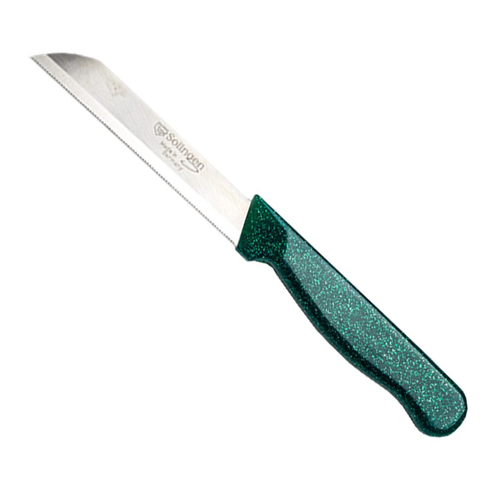 Visaggio Obstmesser Solingen Allzweckmesser Schälmesser Gemüsemesser Küchenmesser, Wellenschliff Solingen Messer, Flitter Optik, Edelstahl (rostfrei) – Bild 4 von 5