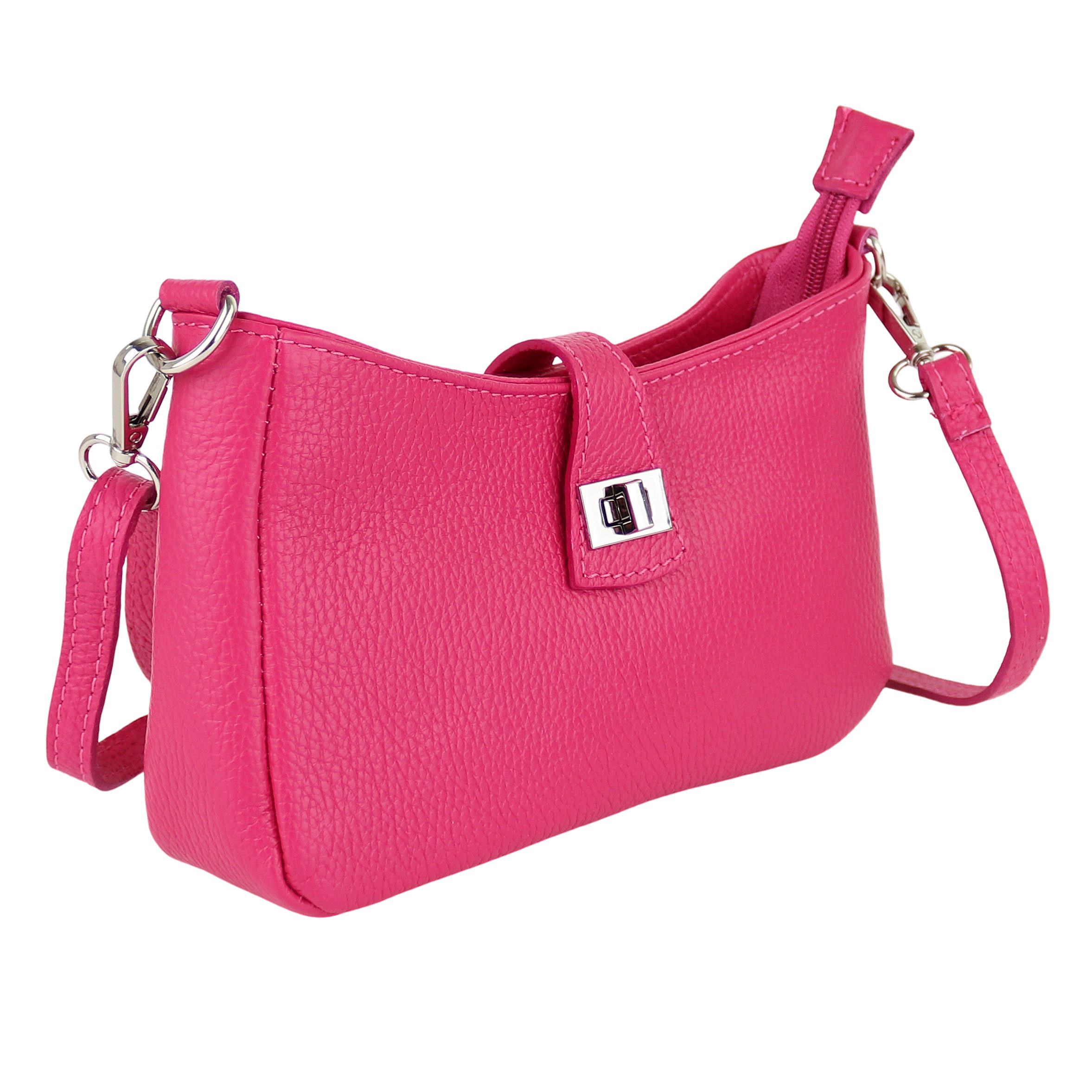 MIRROSI Umhängetasche Damen Crossbody Bag, Echtleder Made In Italy, 24x15x5cm