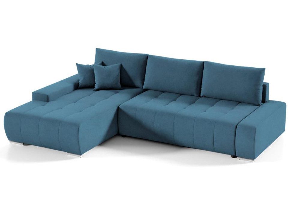 Beautysofa Ecksofa Draco L mit Schlaffunktion, in pflegeleichten Stoffen, Bettkasten