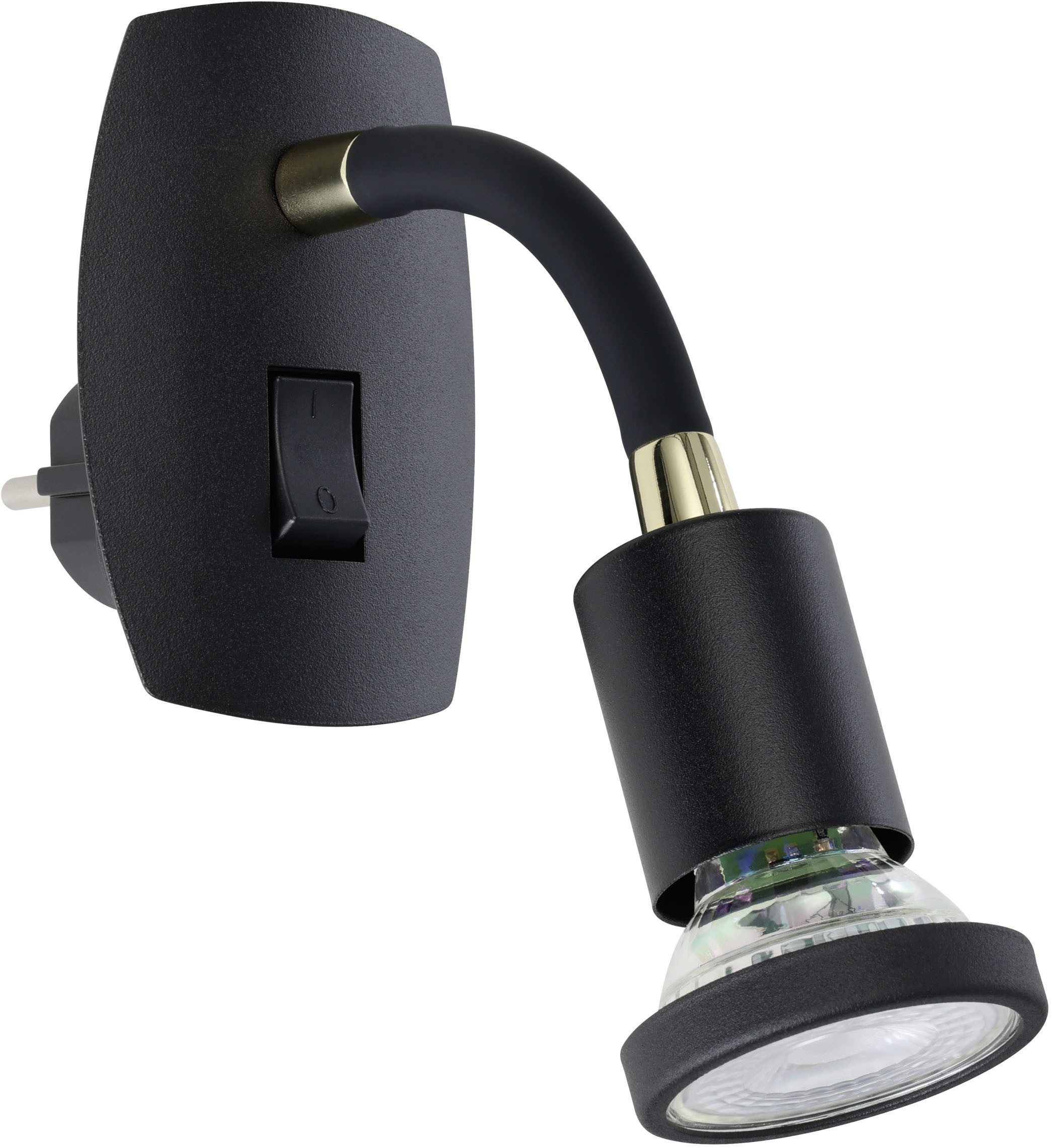 EGLO Steckdosenleuchte PARRINI Steckerlampe - Stahl, Kunststoff - GU10 - 1X günstig online kaufen