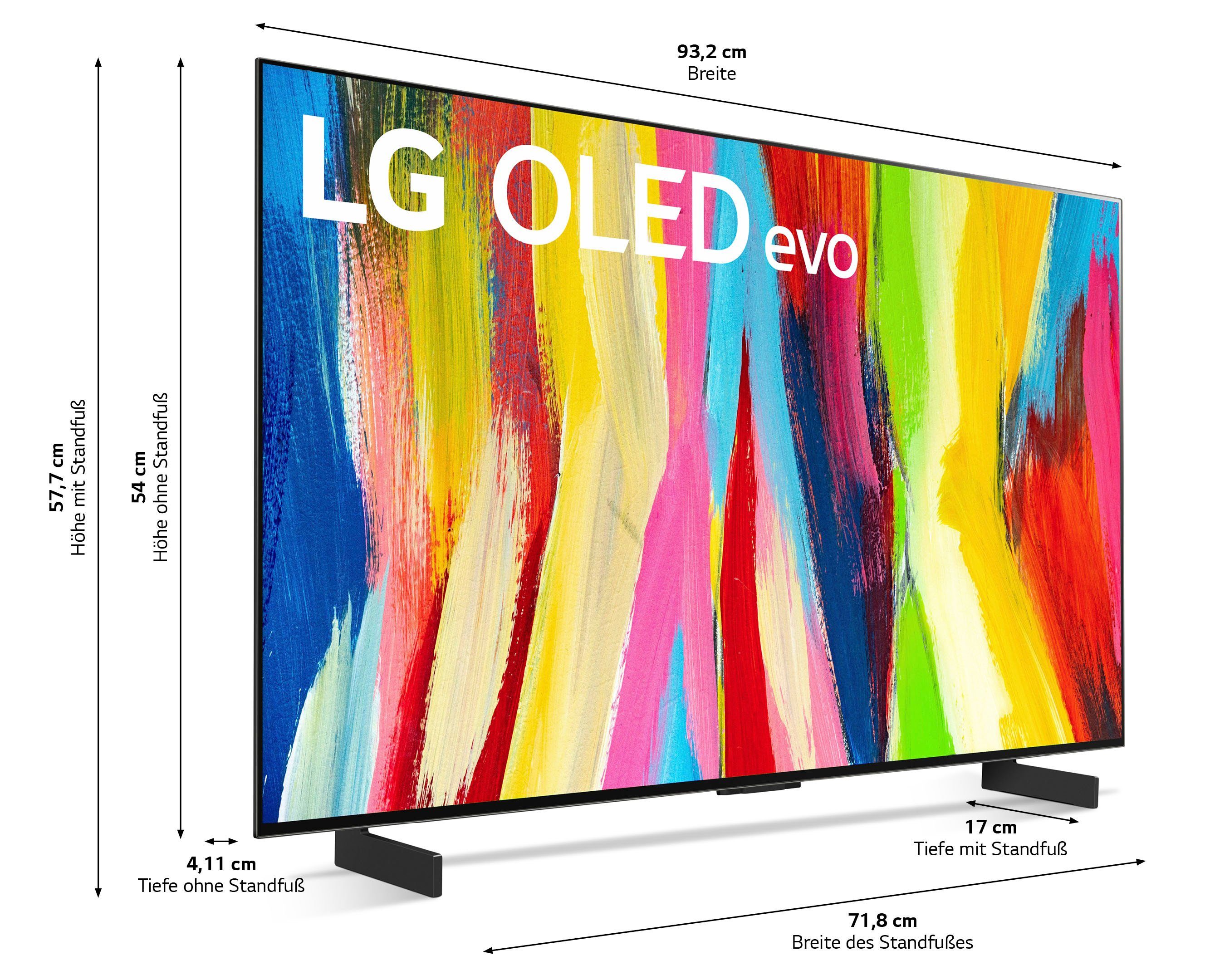 Gen5 OLED Ultra HD, Smart-TV, 4K 120Hz,α9 4K zu (106 AI-Prozessor,Dolby Zoll, OLED-Fernseher OLED42C27LA & evo,bis cm/42 Atmos) Vision LG