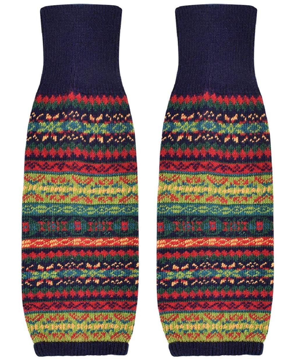 Coonoor Beinstulpen Damen Lange Winter Legwarmer Gestrickt Verdicken Beinwärmer (Böhmischer Stil Beinstulpen) Overknee Strümpfe Tanzen Strumpf Knit Crochet Sock – Bild 5 von 5