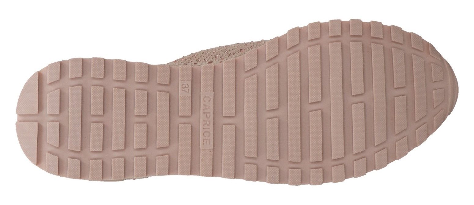 Caprice Slip-On Sneaker, Slipper, Freizeitschuh, Halbschuh mit funkelnden Strass-Steinen