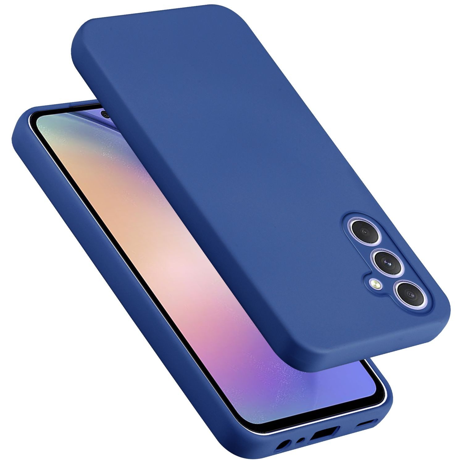 Cadorabo Handyhülle für Samsung Galaxy A54 5G Hülle Samsung Galaxy A54 5G, Flexible Hülle TPU Silikon Schutzhülle Back Cover Case