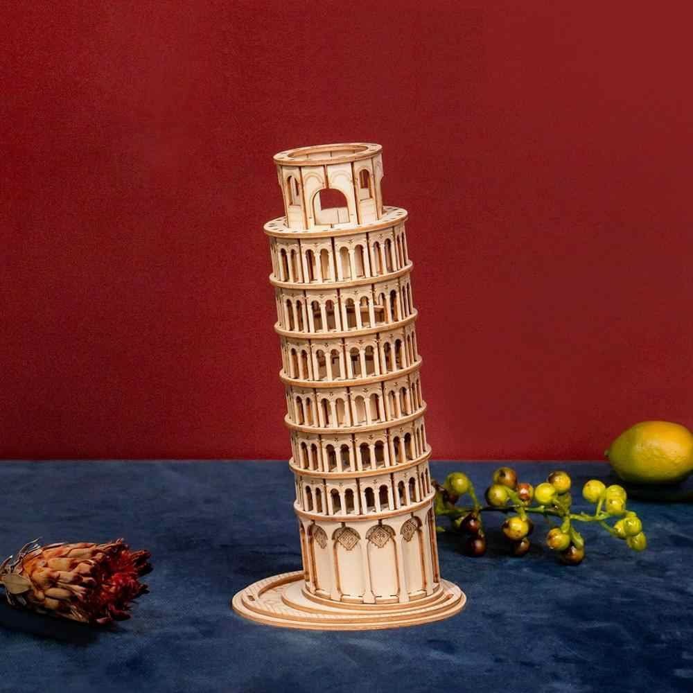 Pisa Rolife Turm ROKR von Schiefer Puzzleteile, Selberbauen zum 3D ROLIFE Holzpuzzle 3D-Puzzle Holzbausatz 173 TG304,