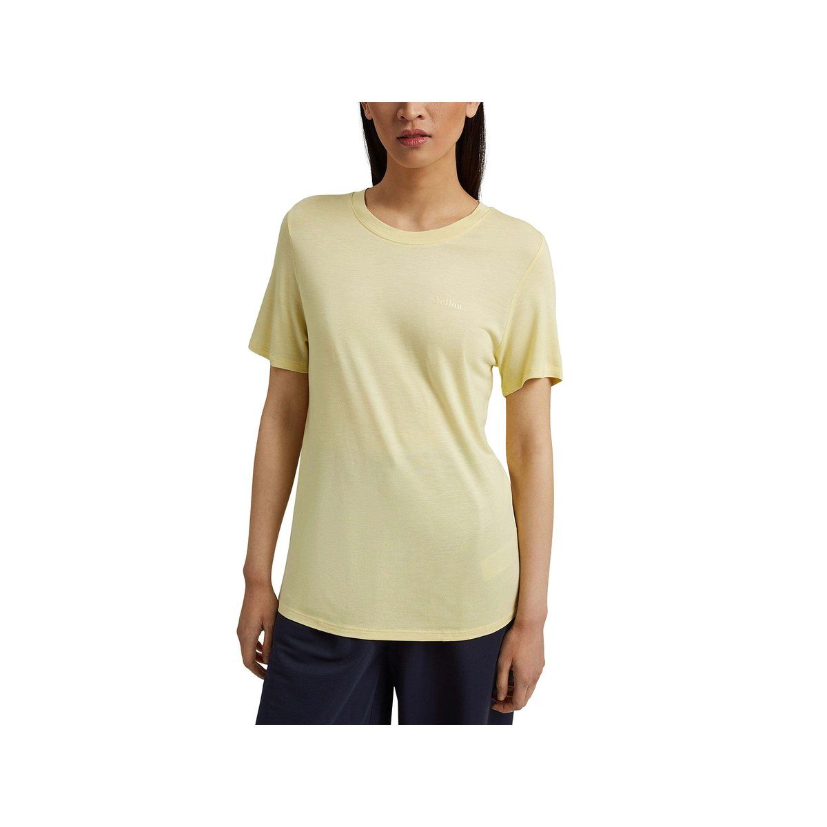 Esprit Rundhalsshirt uni regular (1-tlg) E745