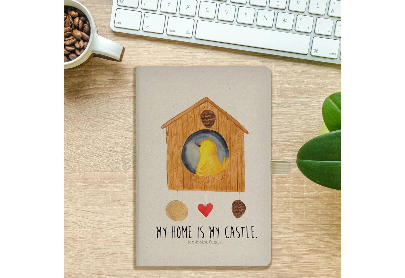 Thumbnail - Mr. & Mrs. Panda Notizbuch Vogel Haus - Transparent - Geschenk, A5 Notizbuch Für Büro, Castle, H Mr. & Mrs. Panda, Inspi...