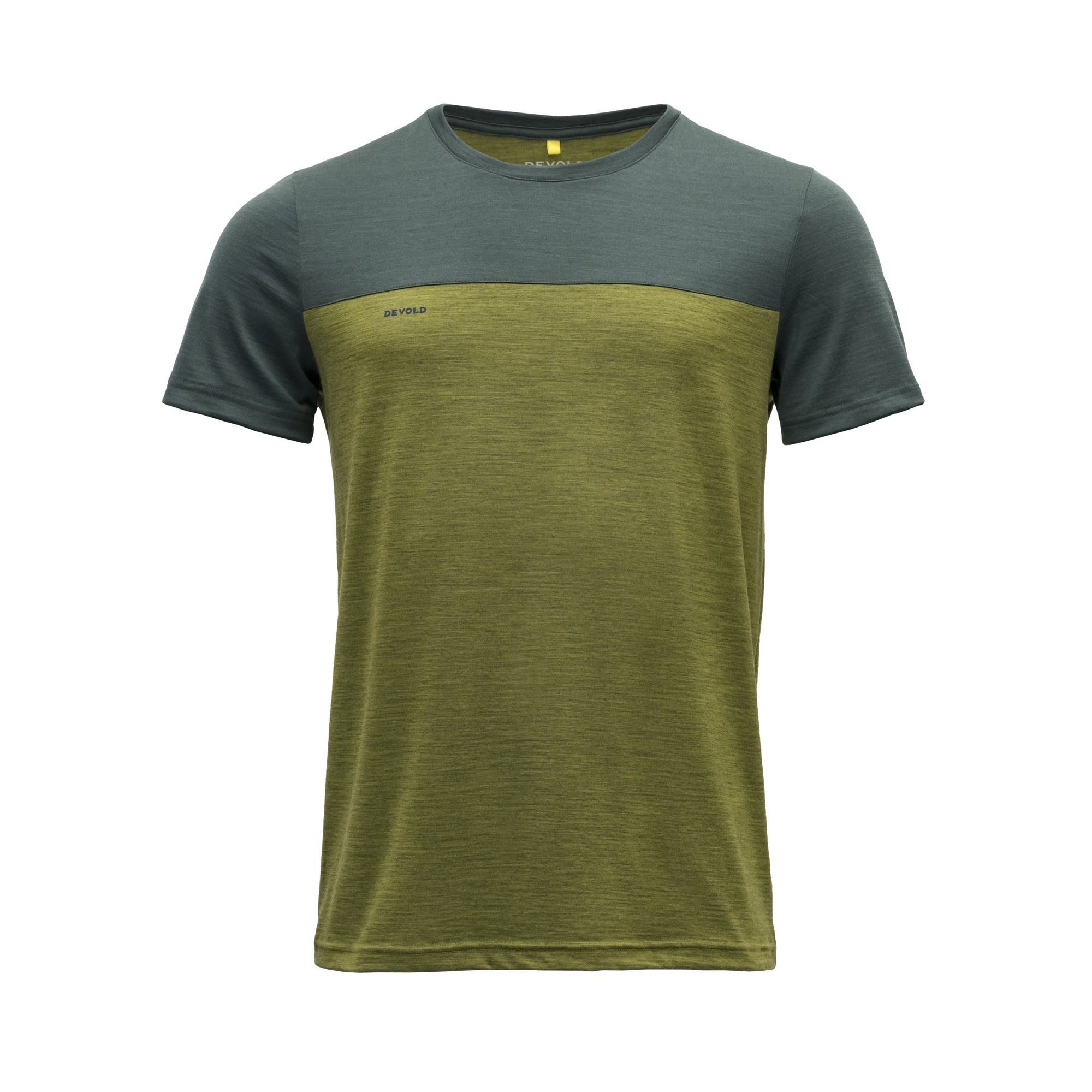 150 Devold Merino Devold M Tee T-Shirt Norang - Woods Green Melange Herren