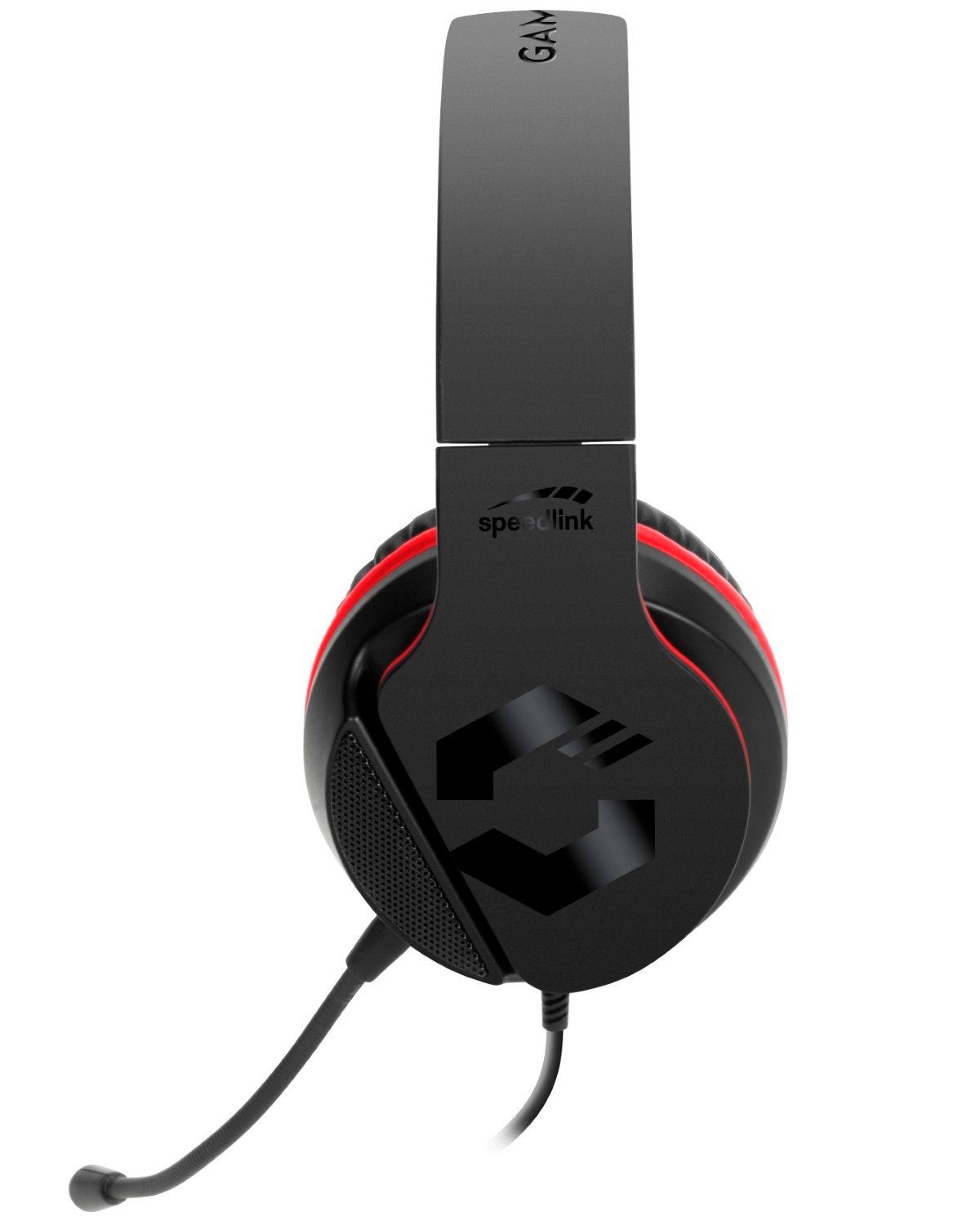 Speedlink HADOW Stereo Gaming Headset Gamer Kopfhörer Gaming-Headset (Einstellbare Höhe, kabelgebunden, Mikrofon, verstellbar, Over-Ear, Lautstärkenregler, für PC Notebook)
