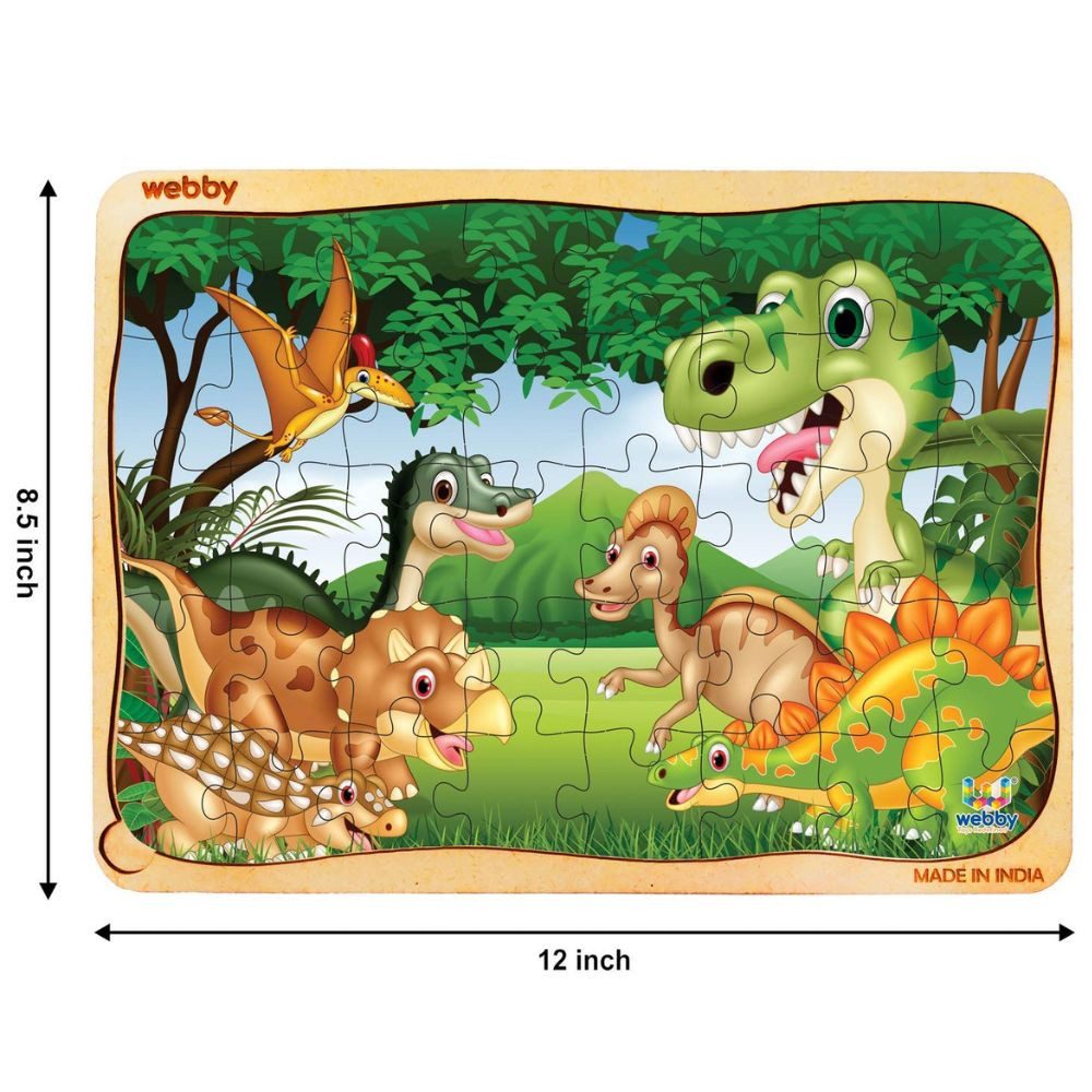 Webby Toys Puzzle Holzpuzzle-Set für Kinder – 40 Teile – Lernspiel ab 3 Jahren, 40 Puzzleteile, Fördert Problemlösungsfähigkeiten
