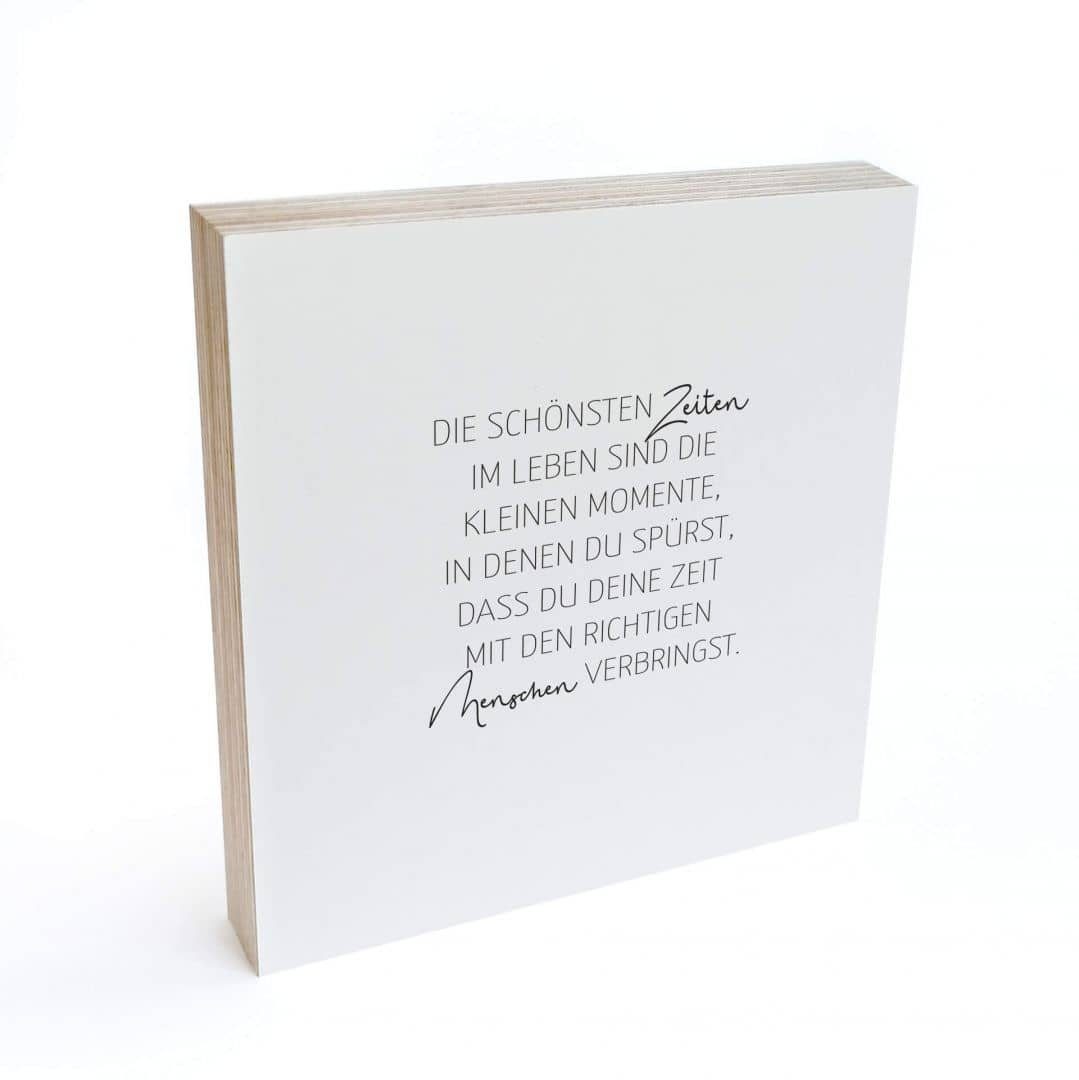 K&L Wall Art Holzbild Tischdeko Die schönsten Zeiten Wohnzimmer Buchstaben Deko, Fensterbank Schild modern