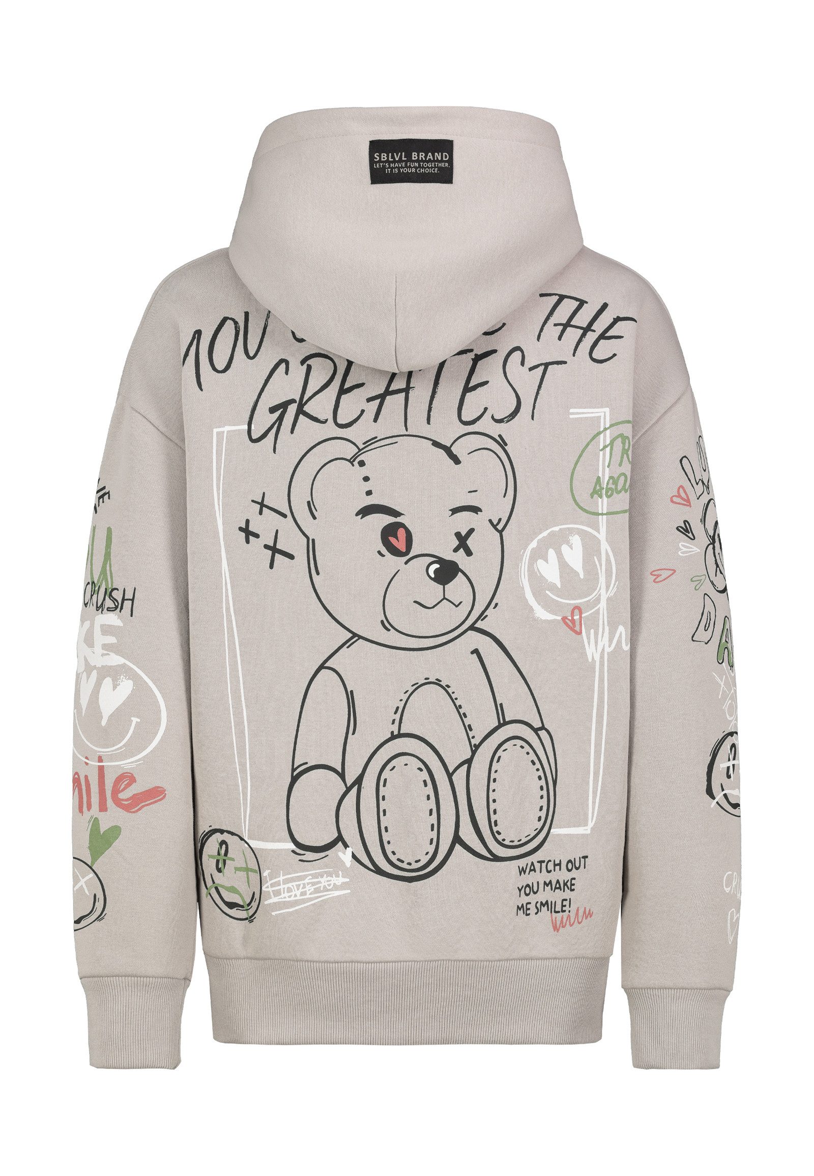 SUBLEVEL Kapuzenpullover Damen Hoodie mit Alloverprint günstig online kaufen