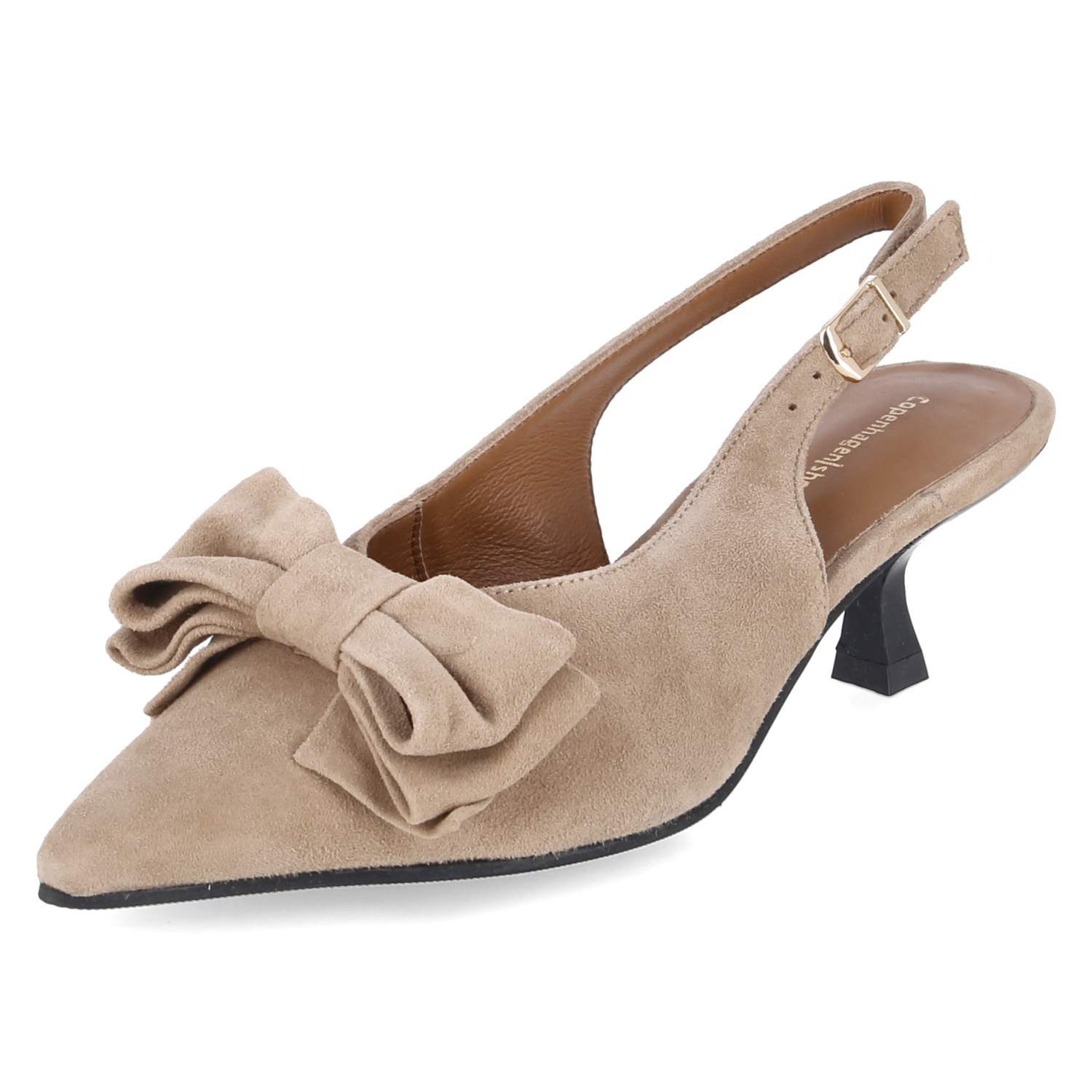 Copenhagen Studios Copenhagen Shoes CS8879-0002 BEIGE Damen Rauleder beige Slingpumps
