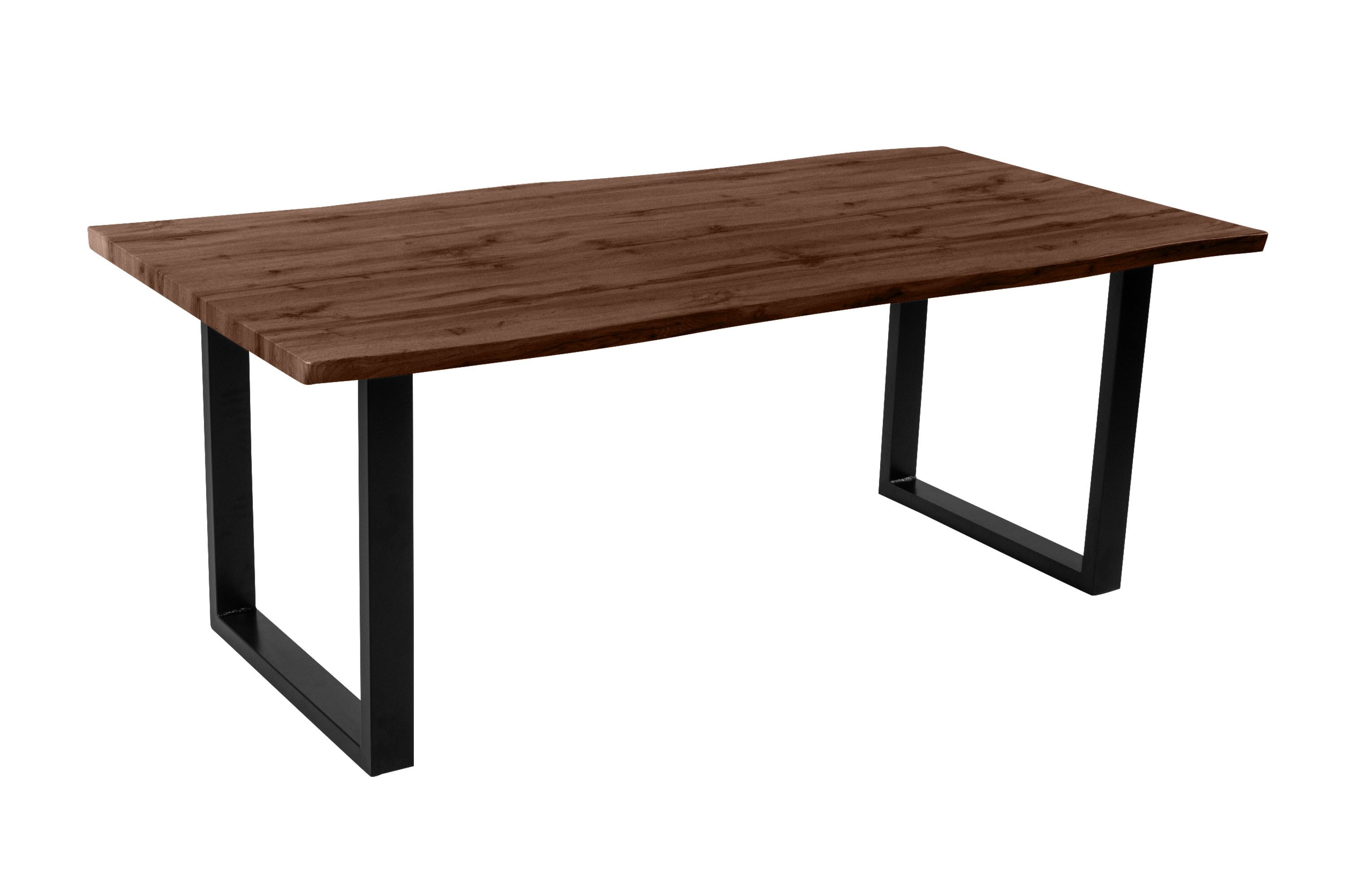 Loreno® Esstisch Josy, Nussbaumholz, Baumkante, MDF-Platte, günstig online kaufen