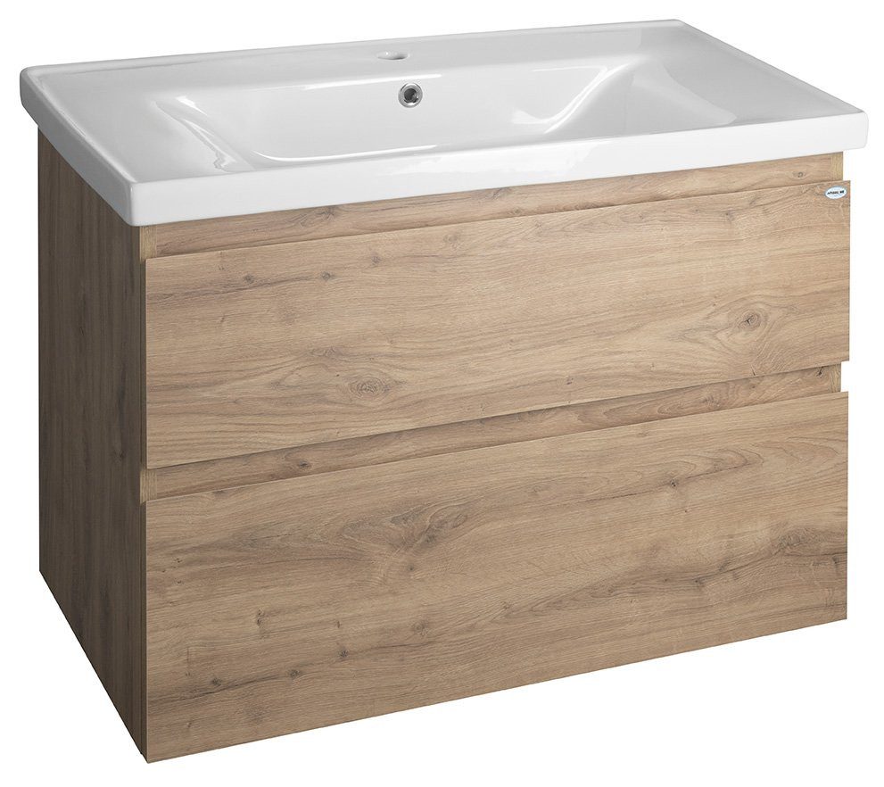 Aqualine Waschbeckenunterschrank ALTAIR Unterschrank 86,5x60x45cm, Eiche Emporio Aqualine-AI390