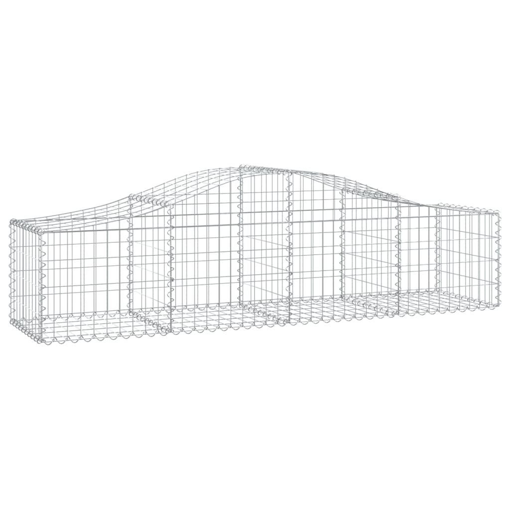 vidaXL Blumentopf Gabionen mit Hochbogen 10 Stk. 200x50x40/60 cm Verzinktes Eisen (10 St)