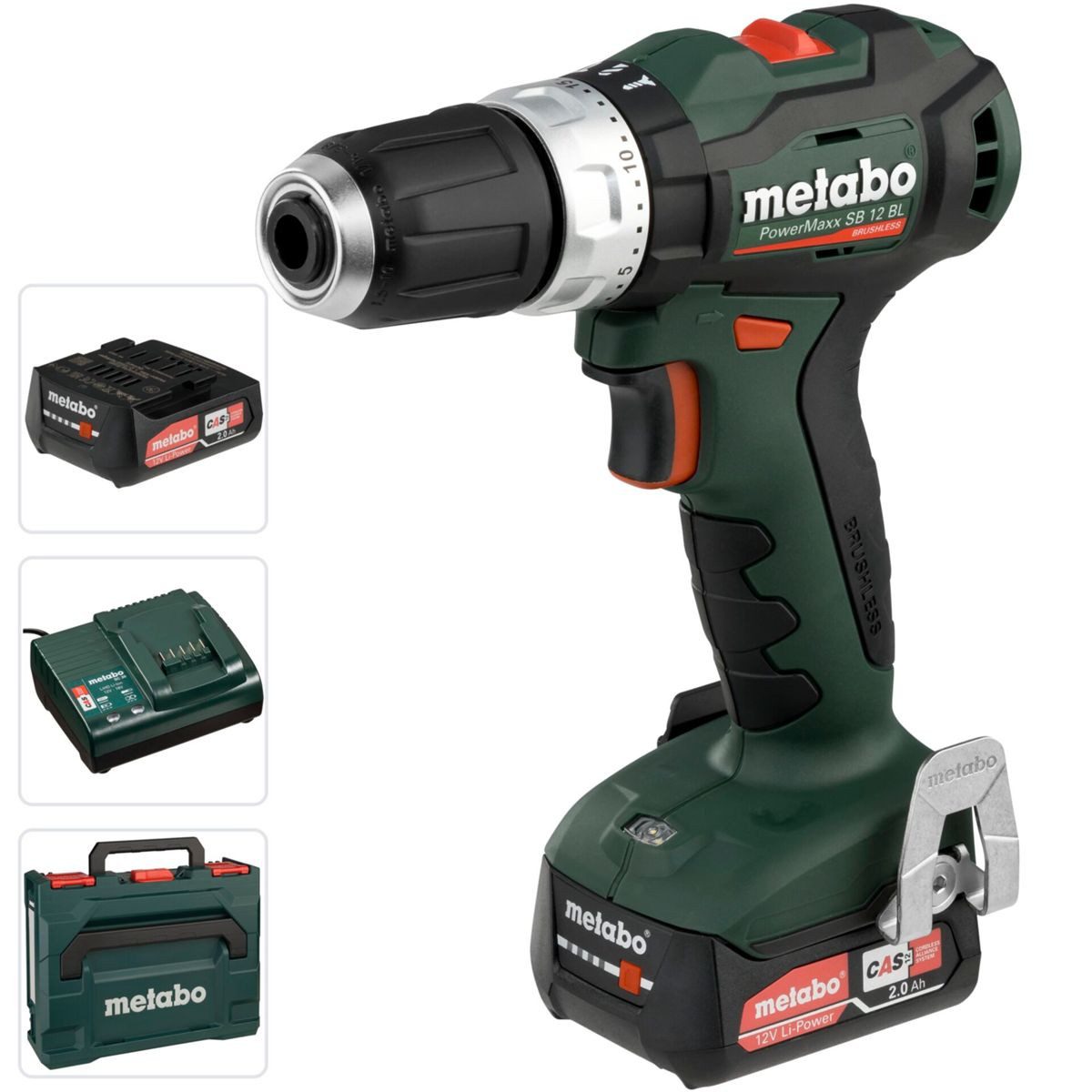 metabo Bohrschrauber PowerMaxx BS 12 BL 2x 2,0Ah