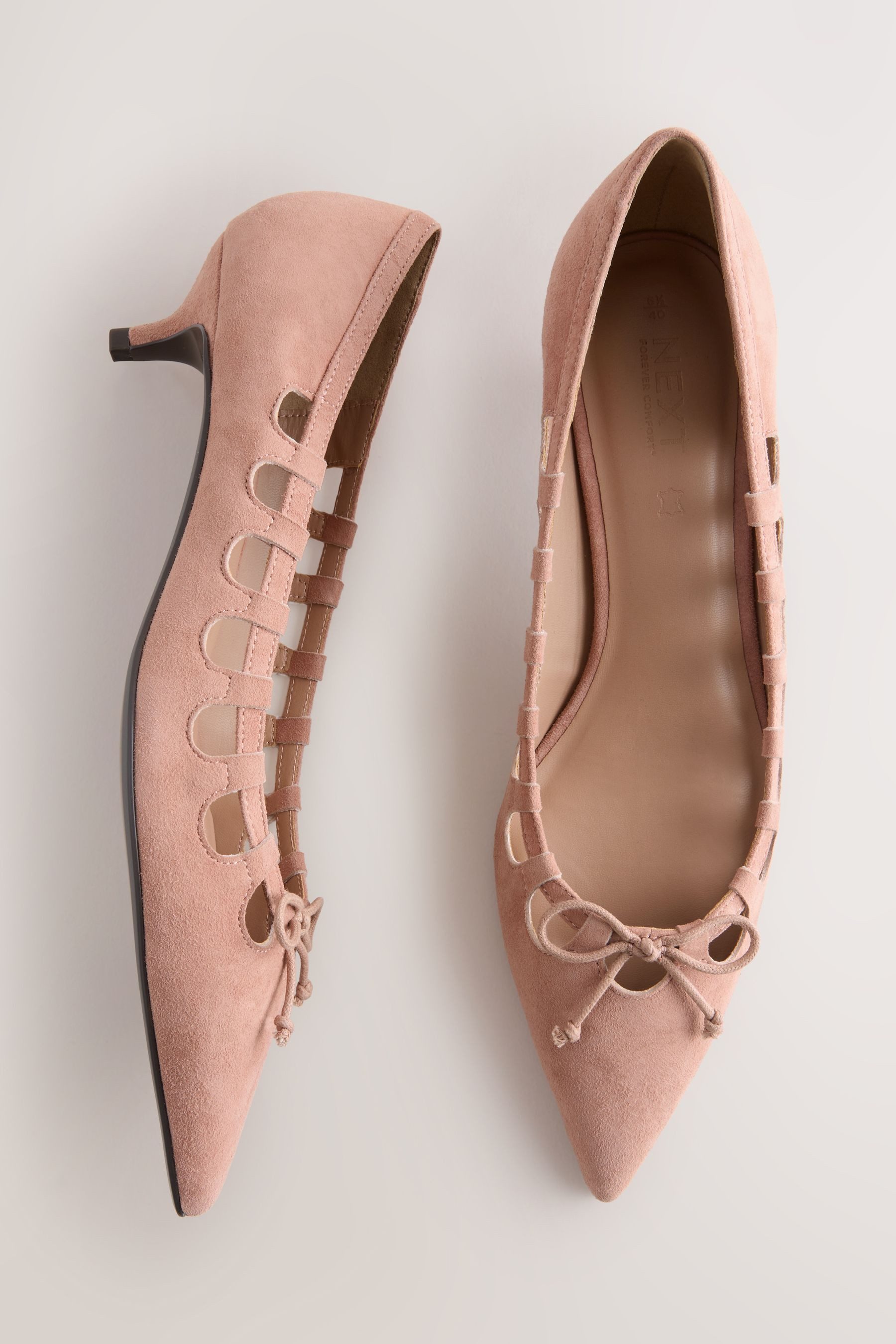 Next Forever Comfort® Niedrige Veloursleder-Schuhe High-Heel-Sandalette (1-tlg)