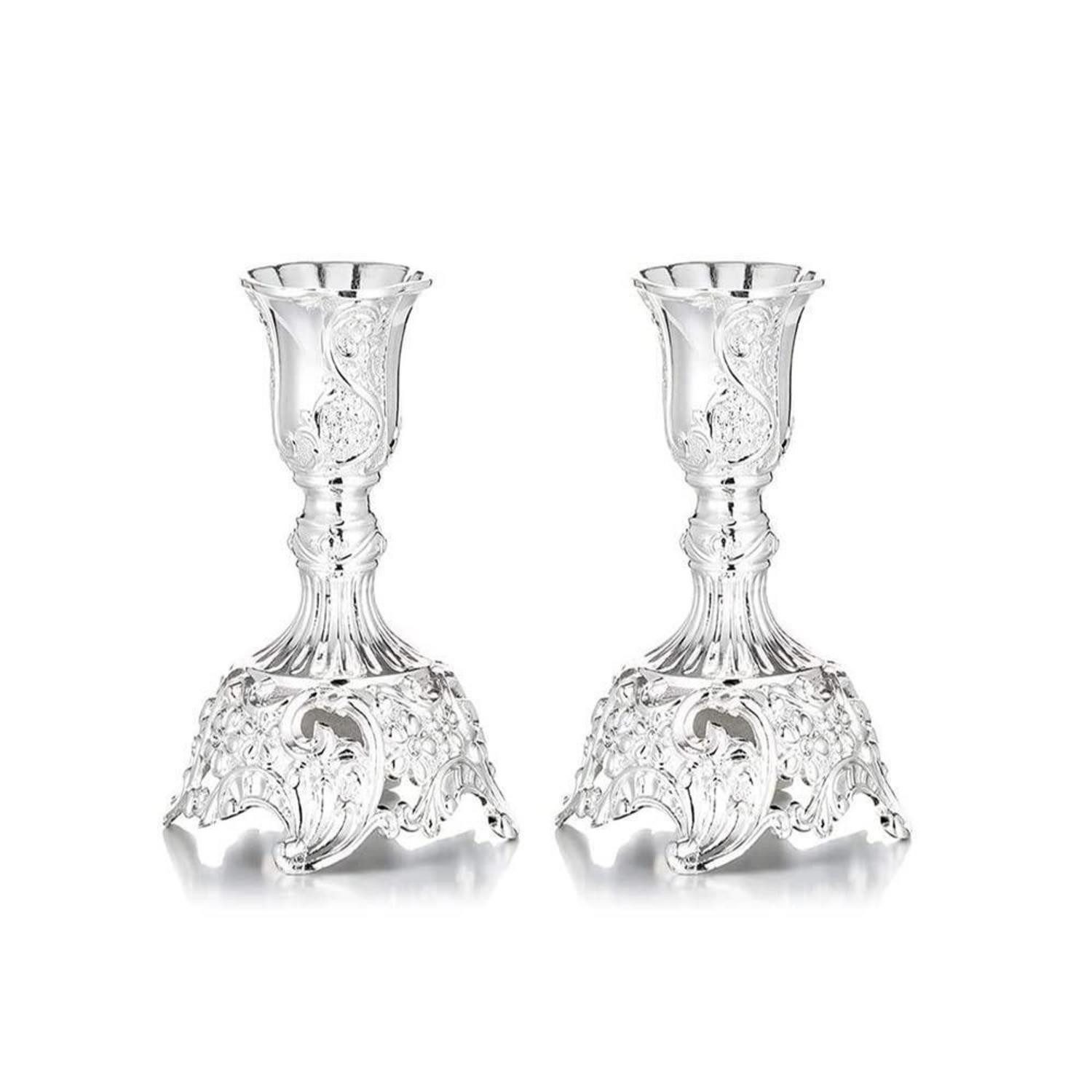 LuxusKollektion Tischkerzenhalter Kerzenhalter Schabbat 2er Set Silber (2 St)