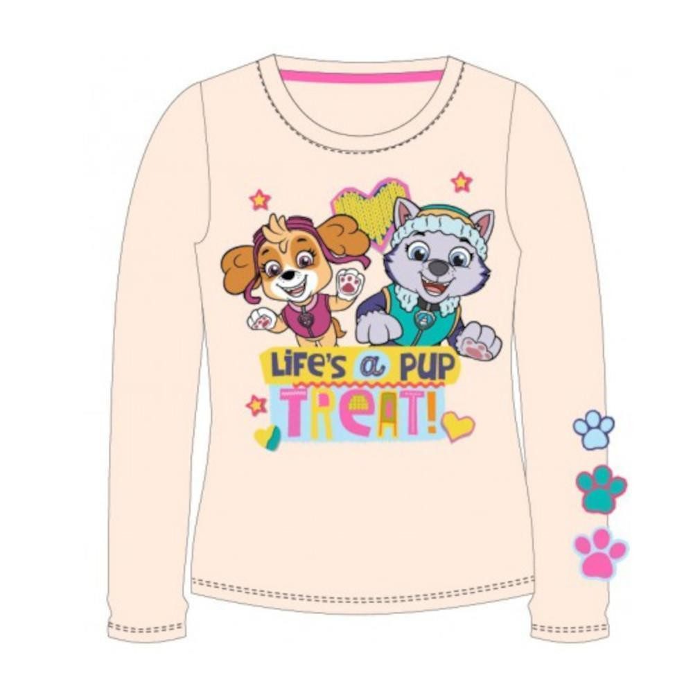 PAW PATROL T-Shirt PAW Patrol Langarm- Shirt für Mädchen, 'Life's a PUP', Skye & Everes