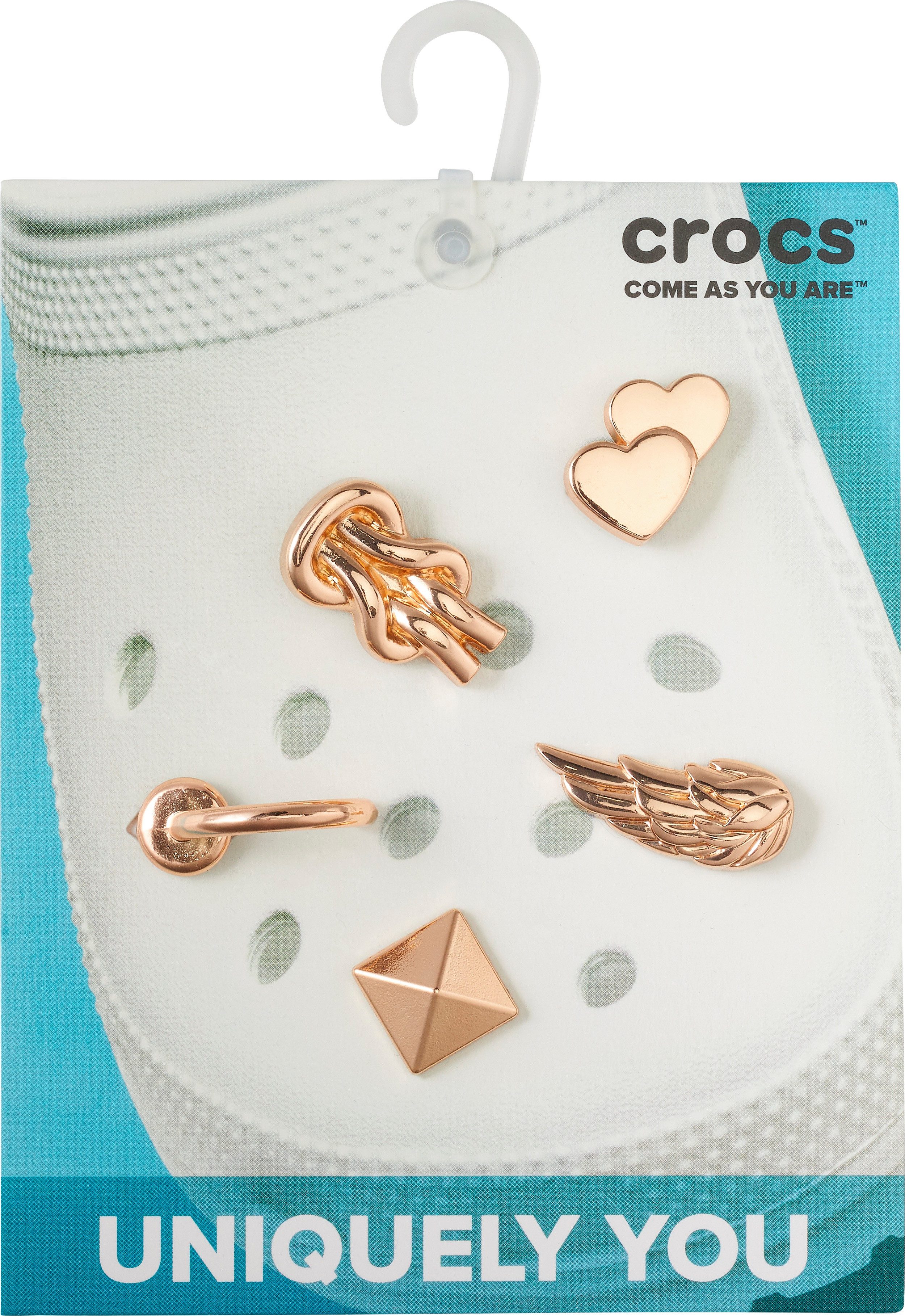 Crocs Schuhanstecker Jibbitz - Elevated Gold Gurl (Set, 5-tlg., Kein Spielzeug. Nicht für Kinder unter 3 Jahren geeignet), Schuh Charms im stilvollen Design