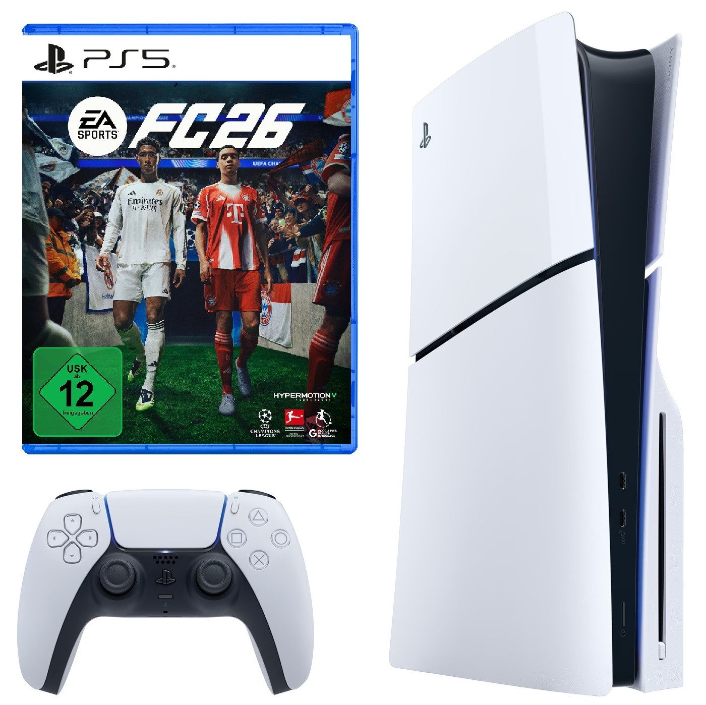 Playstation PlayStation 5 Slim Konsole + FC 26 Disk Bundle PS5 mit Laufwerk