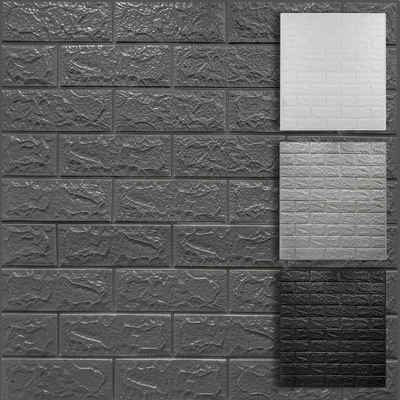Hexim 3D Wandpaneel, (Wanddekoration Steinoptik 1,06 m² - Selbstklebende Kunststoff Wandverkleidung Innen - Küchenrückwand Tapeten Wanddekoration Wandaufkleber (ZW-03 77x70cm / 2 STK)
