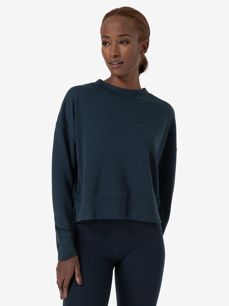 SUPER.NATURAL Sweatshirt für Damen, nachhaltig, Merino KRISSINI BIO modern