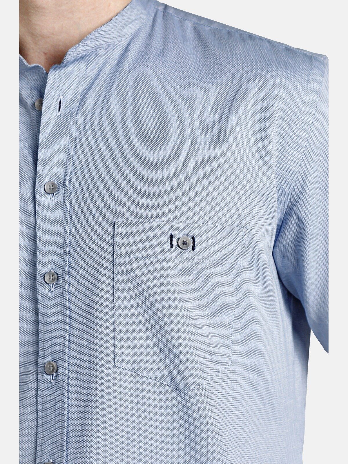 Colby Charles ALEC Strukturware Langarmhemd eleganter hellblau aus EARL