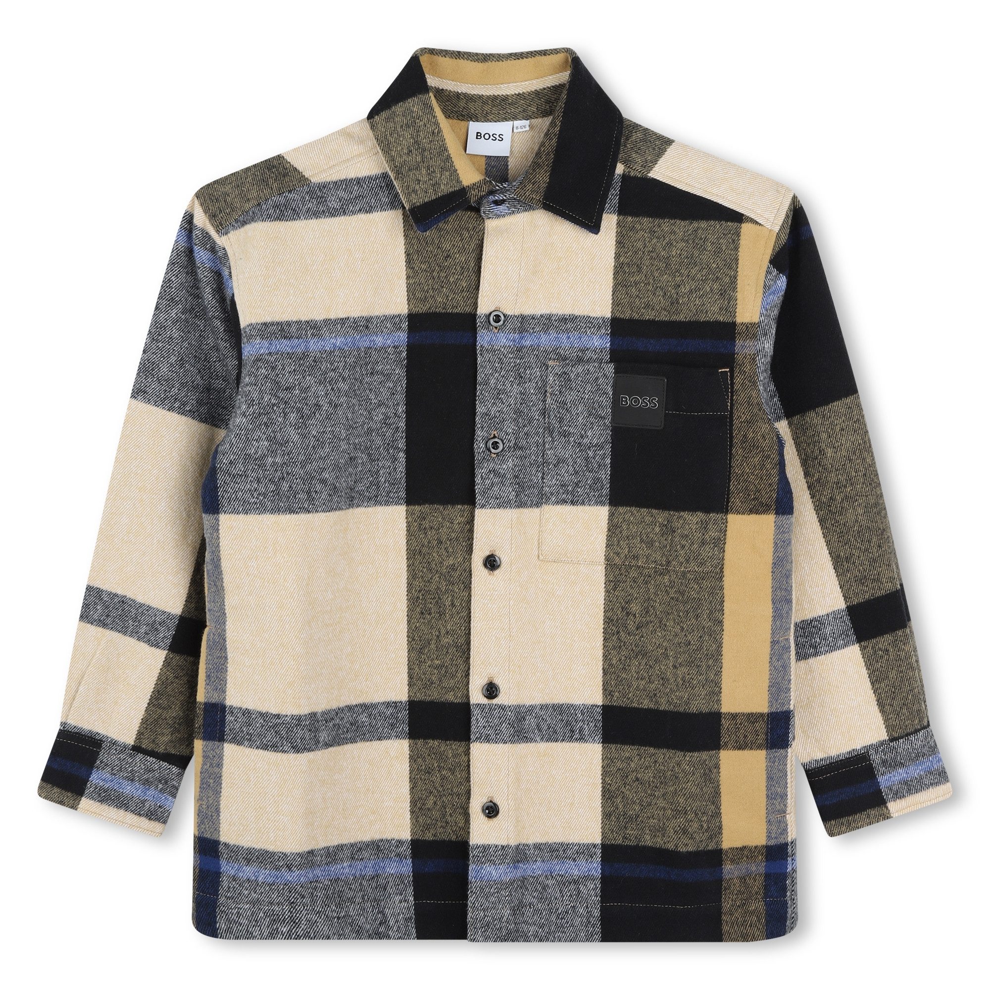 Boss Kidswear Karohemd BOSS langärmeliges Hemd braun kariert Gr. 8-16 Jahre