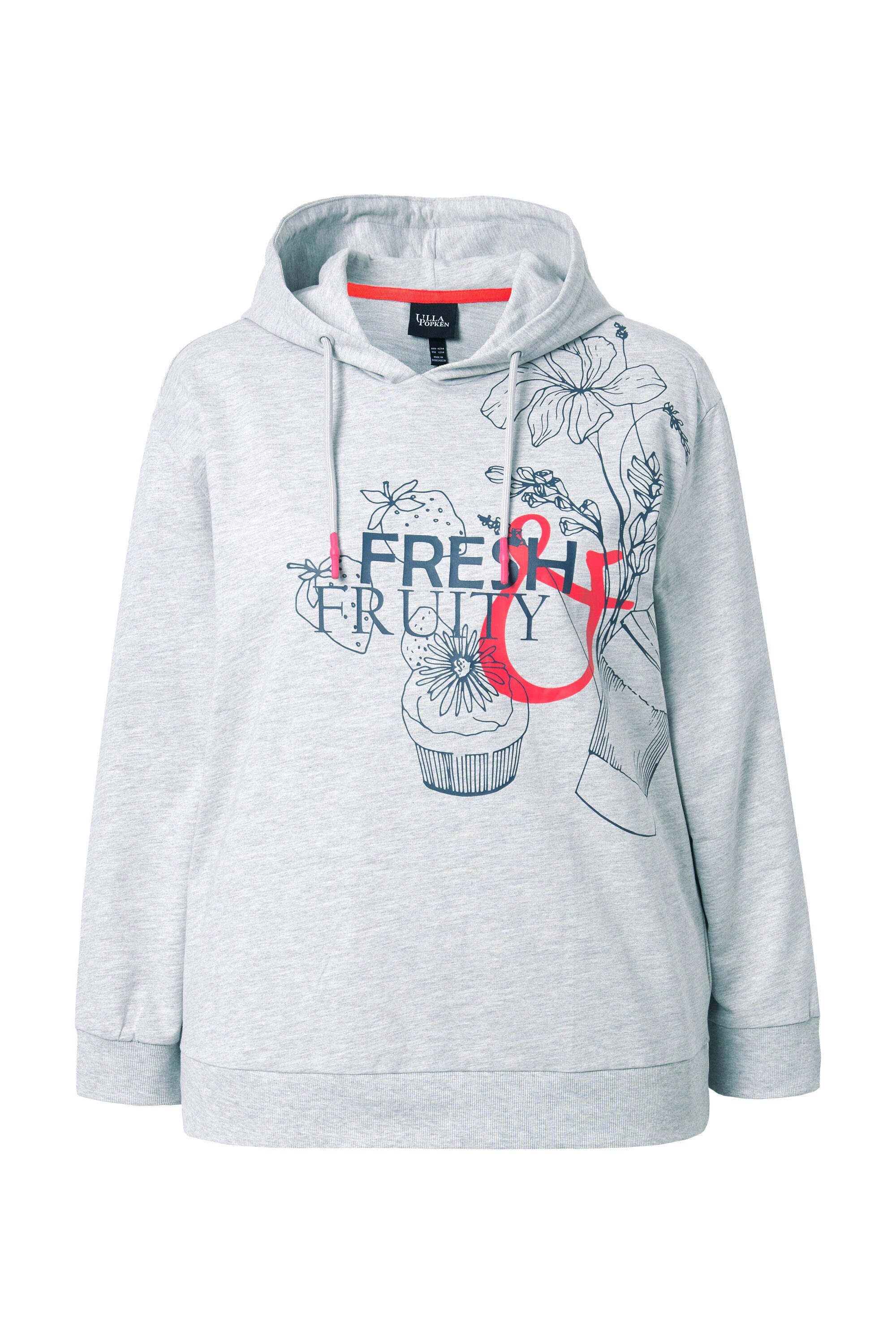 Sweatshirt Hoodie Schriftmotiv Kapuze Langarm