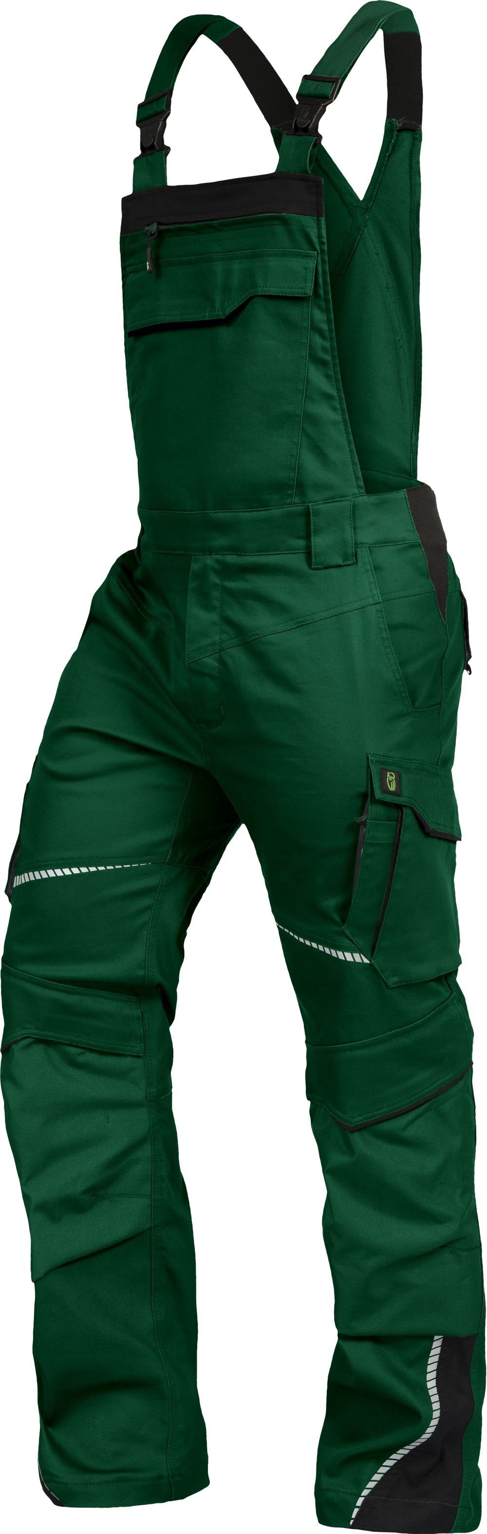 Leibwächter Arbeitslatzhose Herren Flex-Line Latzhose (Arbeitshose mit Keil im Schritt) mit Reflektoren
