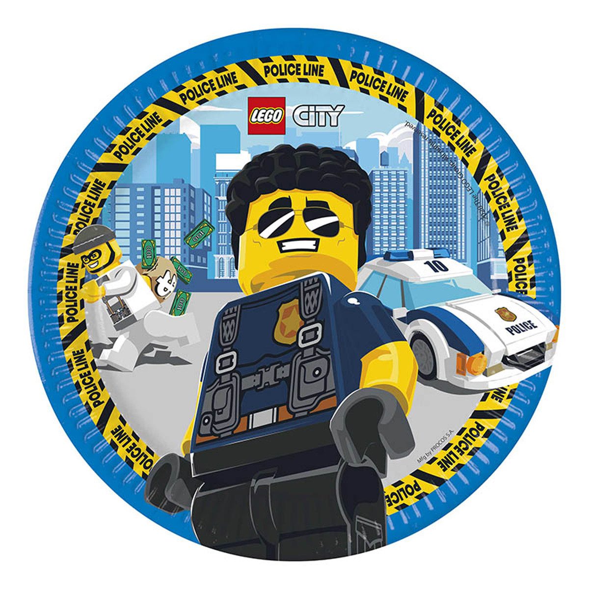 Procos Hängedekoration Pappteller Lego City 23cmØ/8 günstig online kaufen
