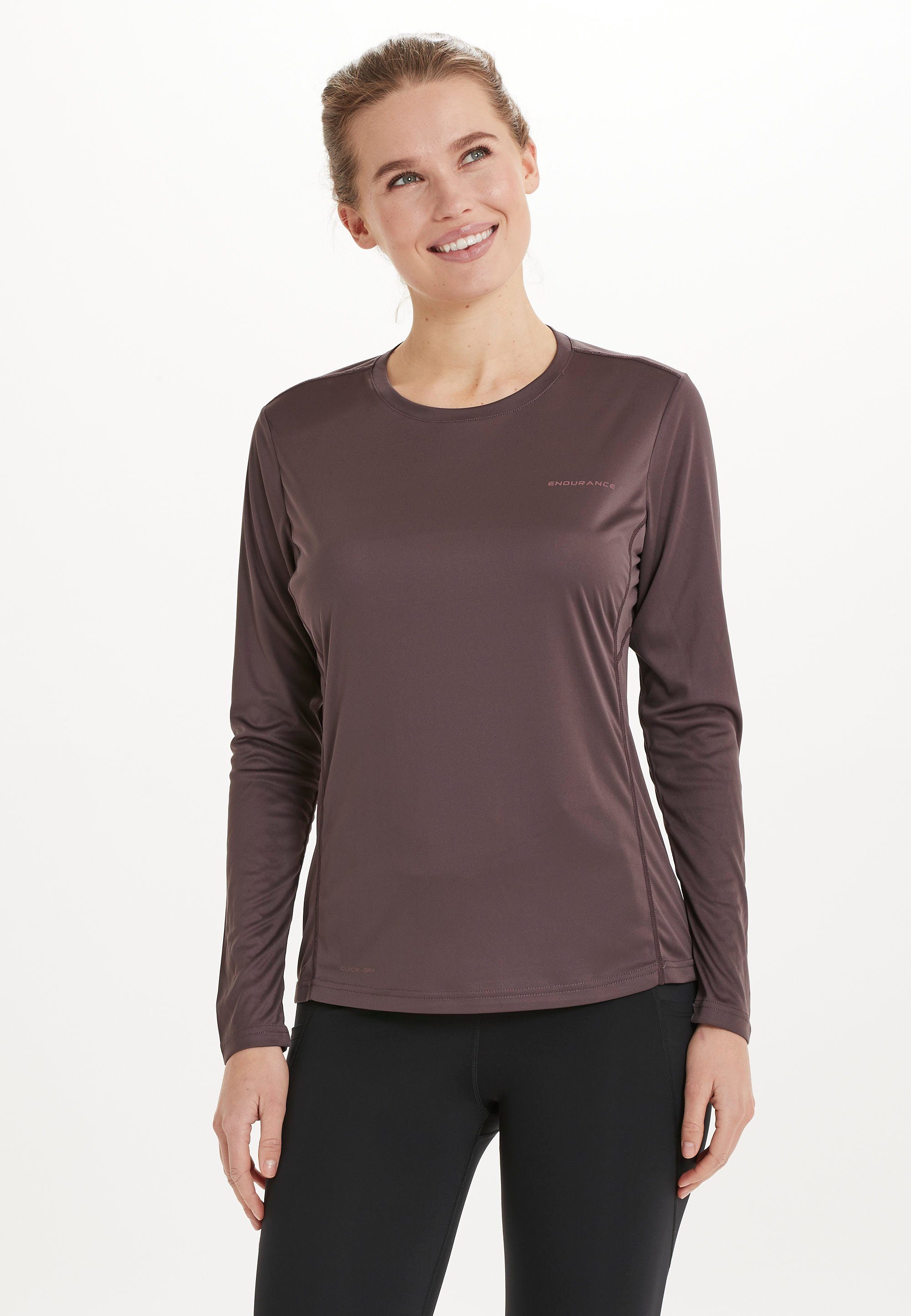 ENDURANCE Funktionsshirt Milly (1-tlg) mit recyceltem Material aubergine
