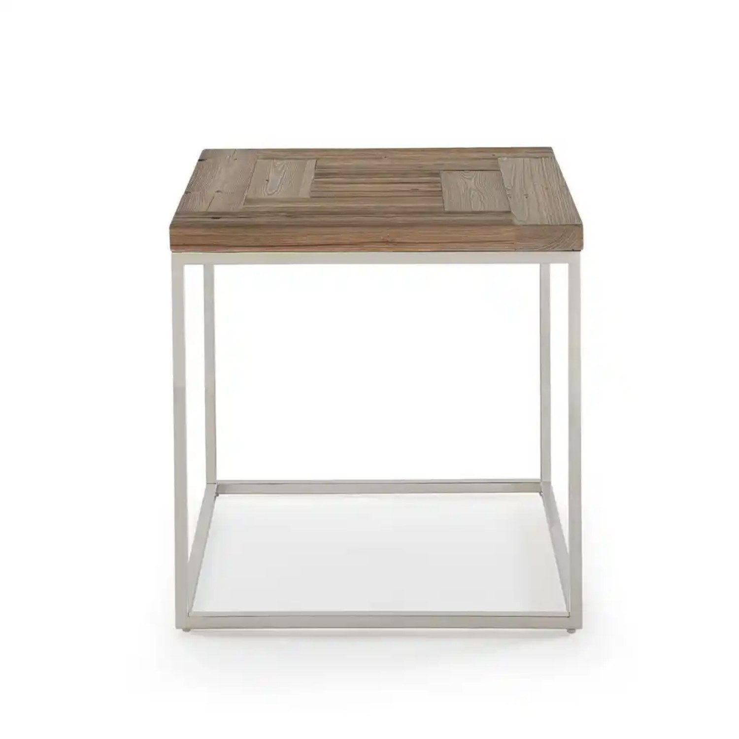 mukuhi Beistelltisch BEISTELLTISCH Ace Altholz Tanne Edelstahl 61x61 cm