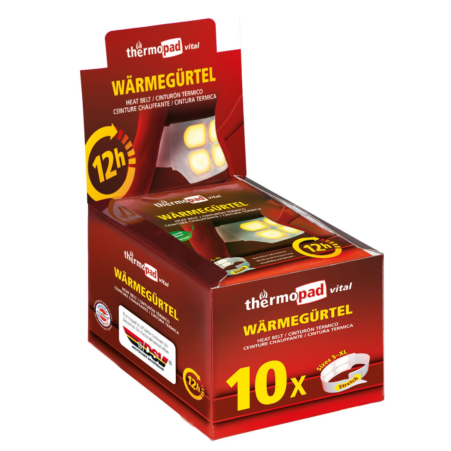 Thermopad Wärmegürtel 10er-Display Wärmegürtel, Thermopad VITAL, luftaktiviert, sofort einsetzbar, für den unteren Rücken