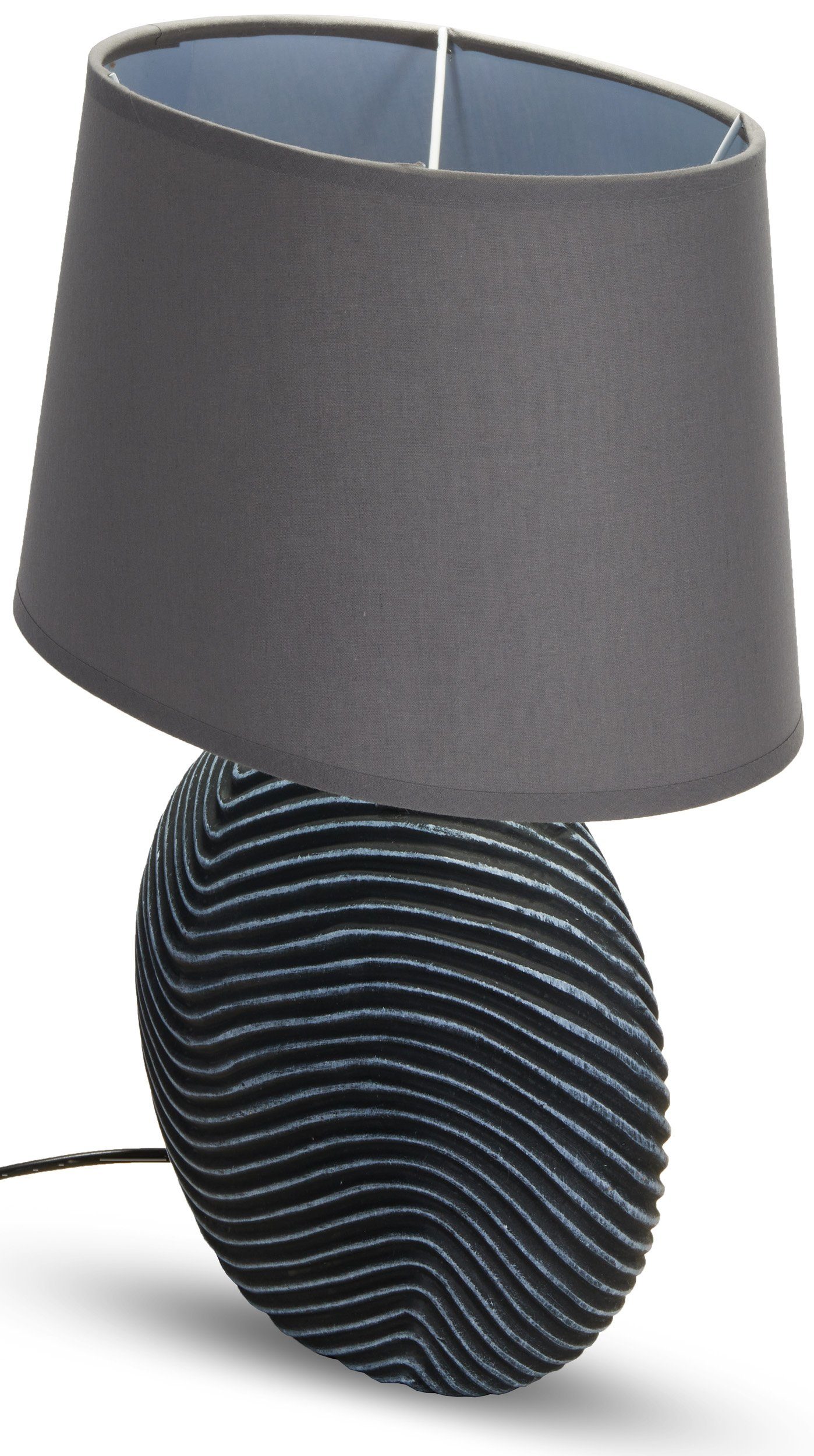 BRUBAKER Nachttischlampe 2er Set Tischlampe "Zen Garden", ohne Leuchtmittel, 2x moderne Nachttischlampen mit Keramikfuß - Tischlampen Set - Modern – Bild 5 von 5
