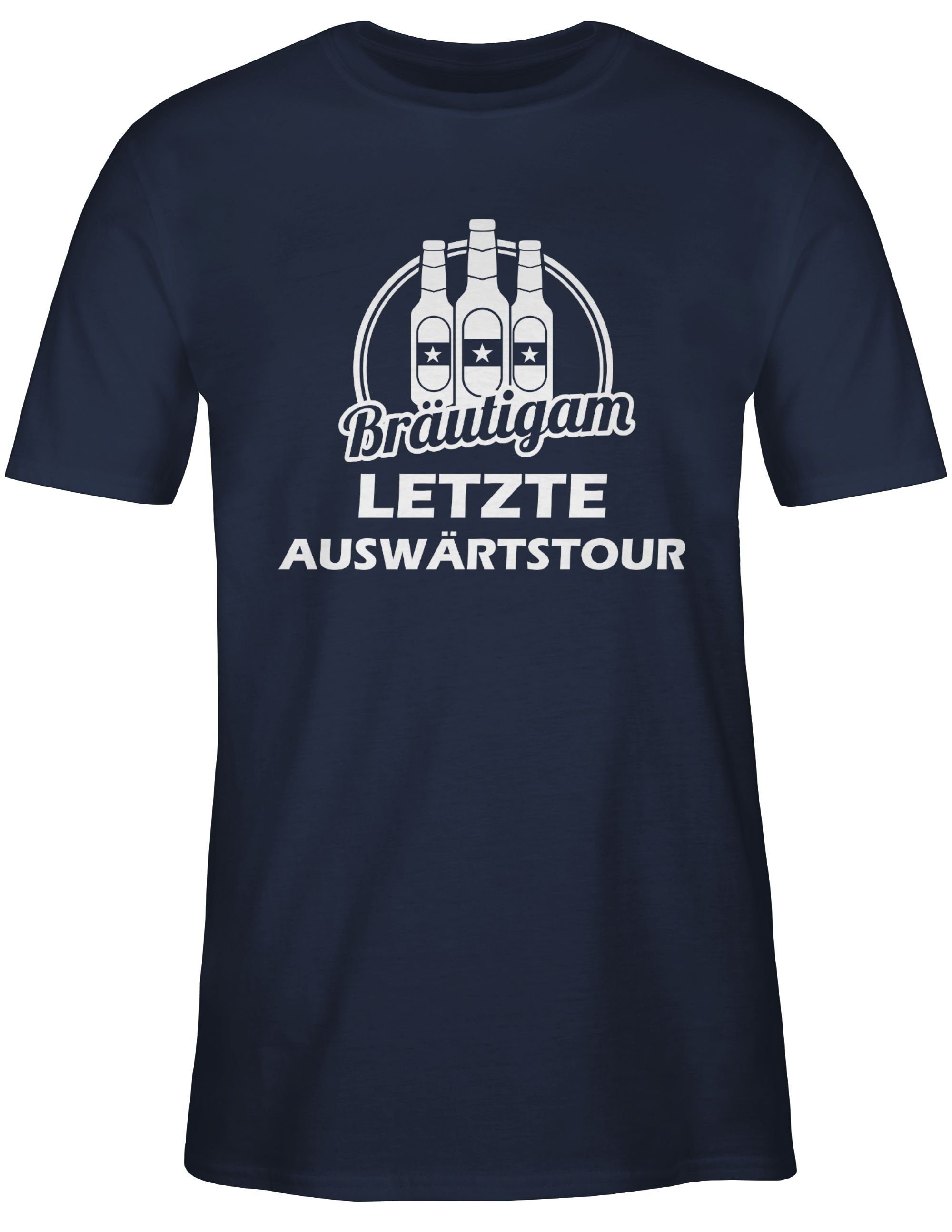 Shirtracer T-Shirt Letzte Auswärtstour Bräutigam Bier JGA Männer