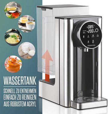 Heinrich´s Heißwasserspender HWS 8731 Wasserkocher, 2.7 l, 2600,00 W, 7 verschiedene Temperatureinstellungen, Wassertank abnehmbar