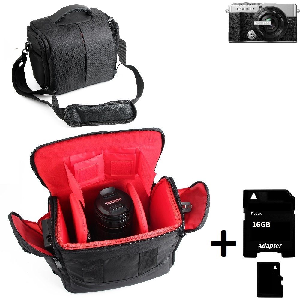 K-S-Trade Kameratasche, Kompatibel mit Olympus PEN E-P7 Kameratasche  Fototasche Umhängetasche Schultertasche Zubehör Tasche mit Zusatzfächern,  Regenschutz Trennwänden + 16GB Speicherkarte, schwarz - online kaufen | OTTO