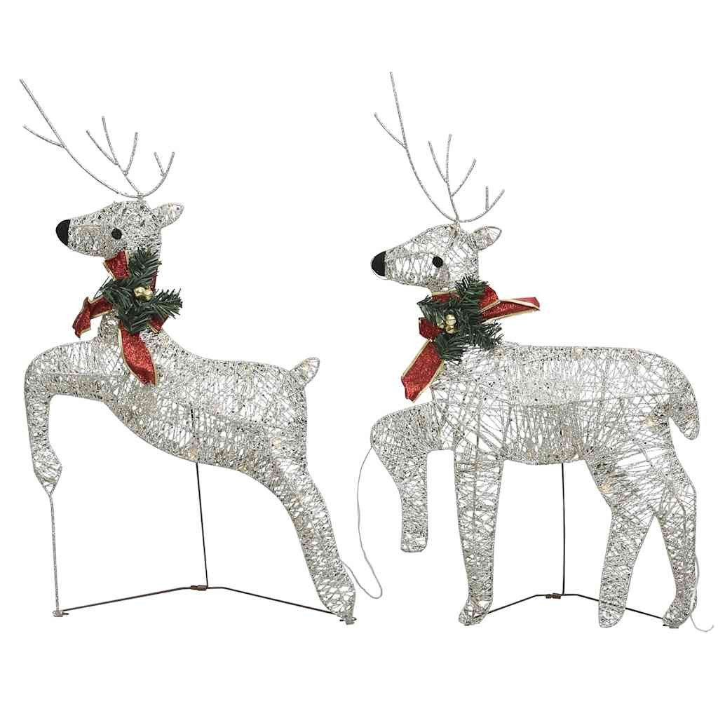 vidaXL Weihnachtsfigur LED-Rentiere 2 Stk. Gold 40 LEDs (2 St)
